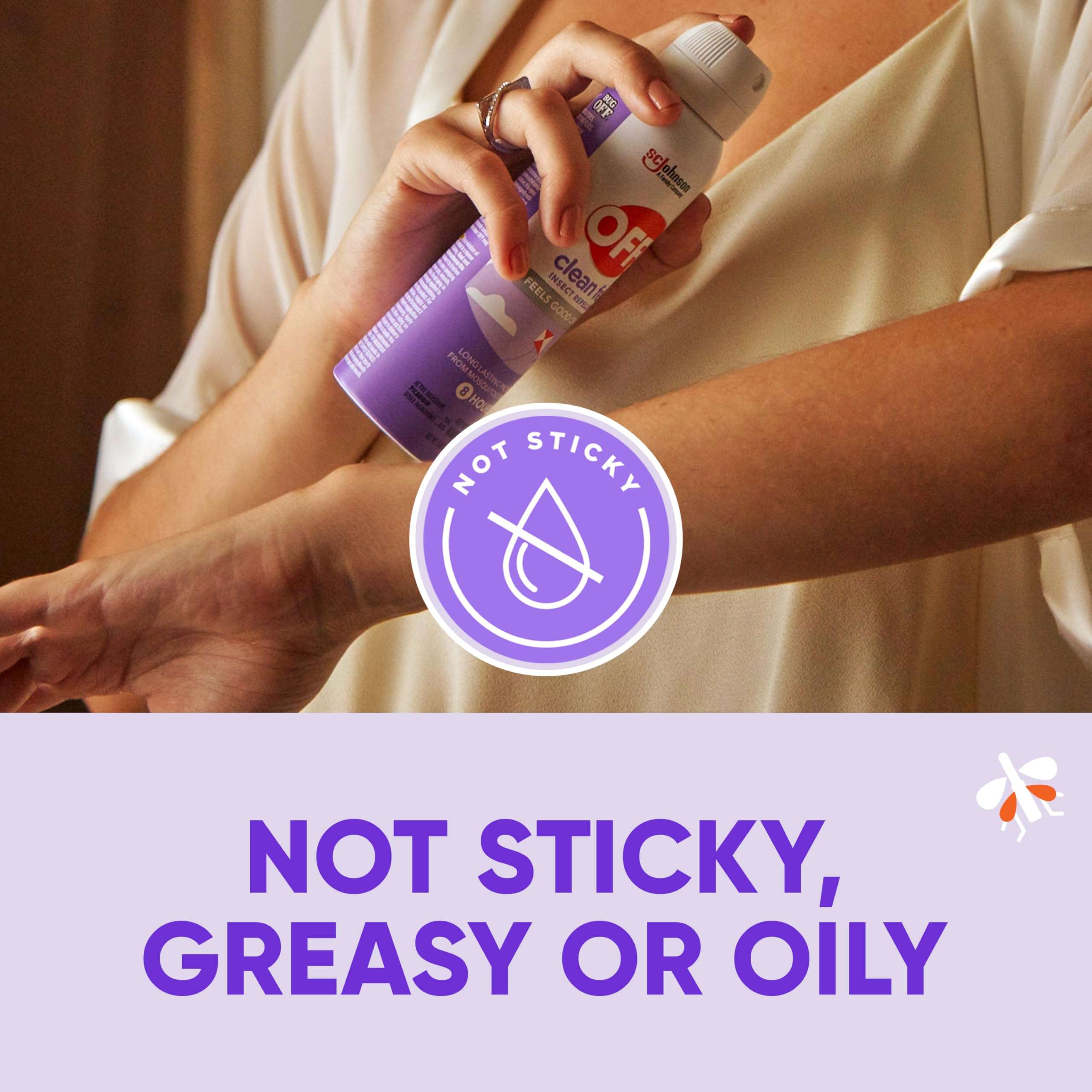 OFF! Clean Feel Insect Repellent Aerosol with 20% Picaridin, Bug Spray with Long Lasting Protection from Mosquitoes and Ticks, Feels Good on Skin, 5 oz - Image 4