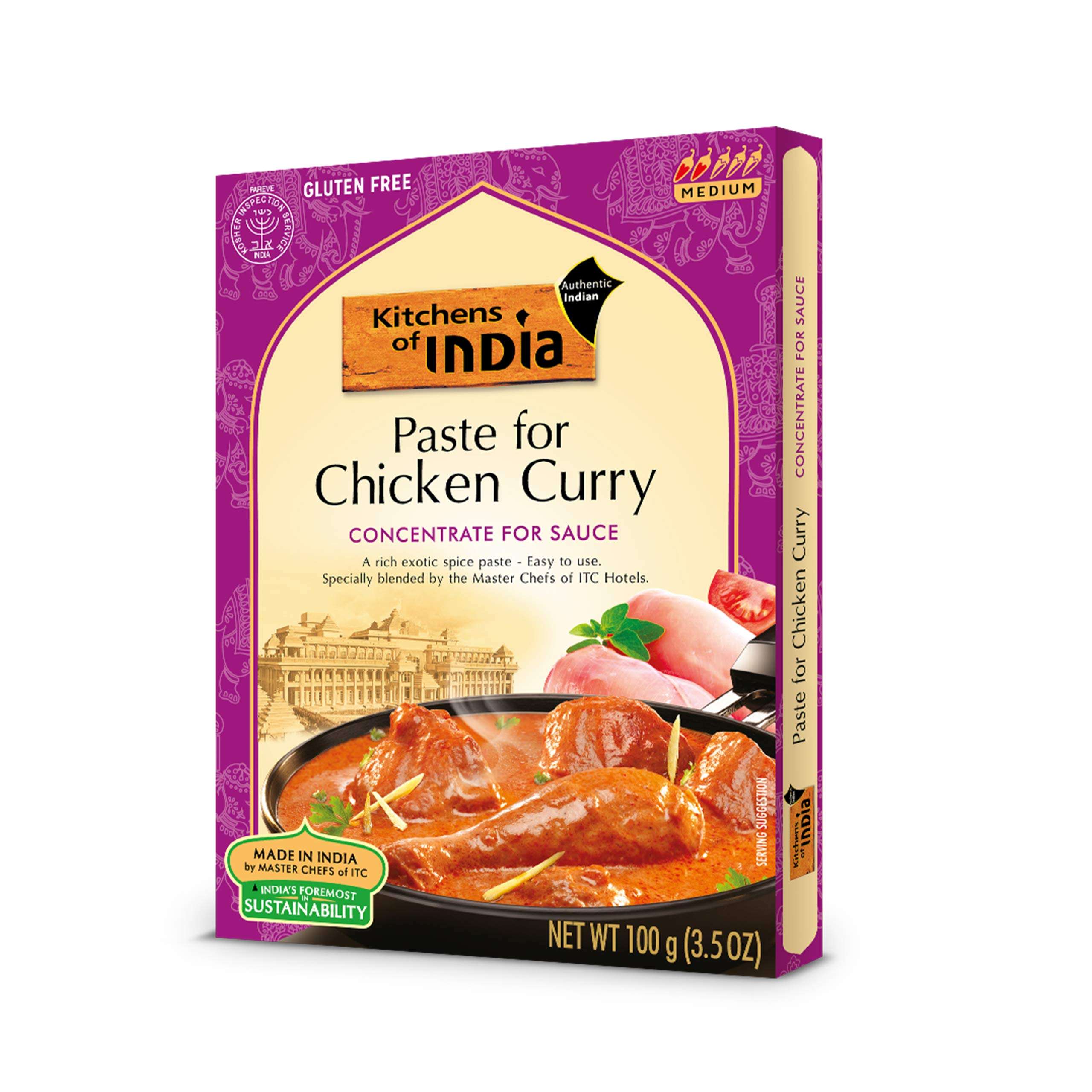 Kitchens Of India Paste for Chicken Curry, 3.5-Ounce Boxes (Pack of 6) - Image 1
