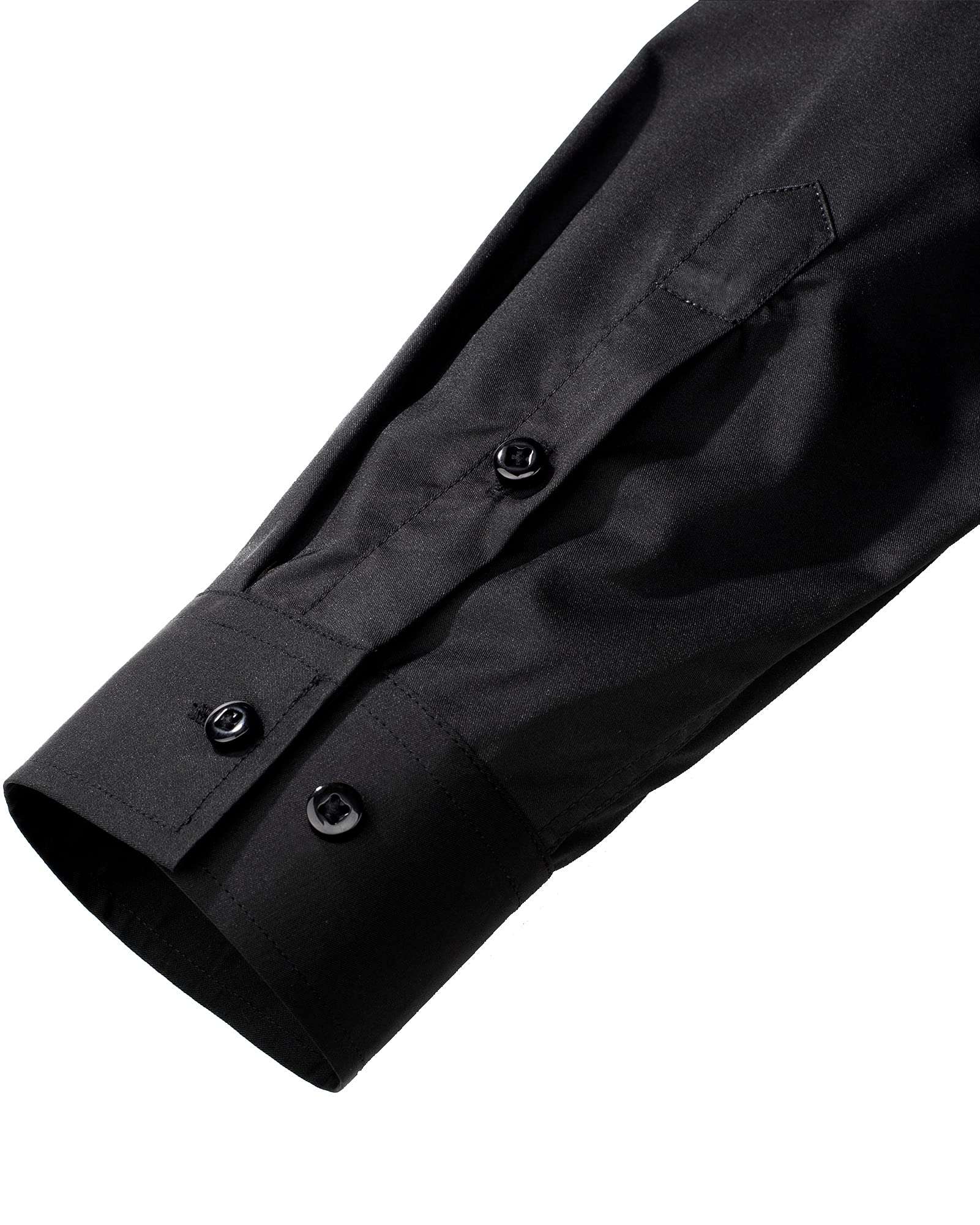 J.VER Men's Dress Shirts Solid Long Sleeve Stretch Wrinkle-Free Formal Shirt Business Casual Button Down Shirts - Image 5