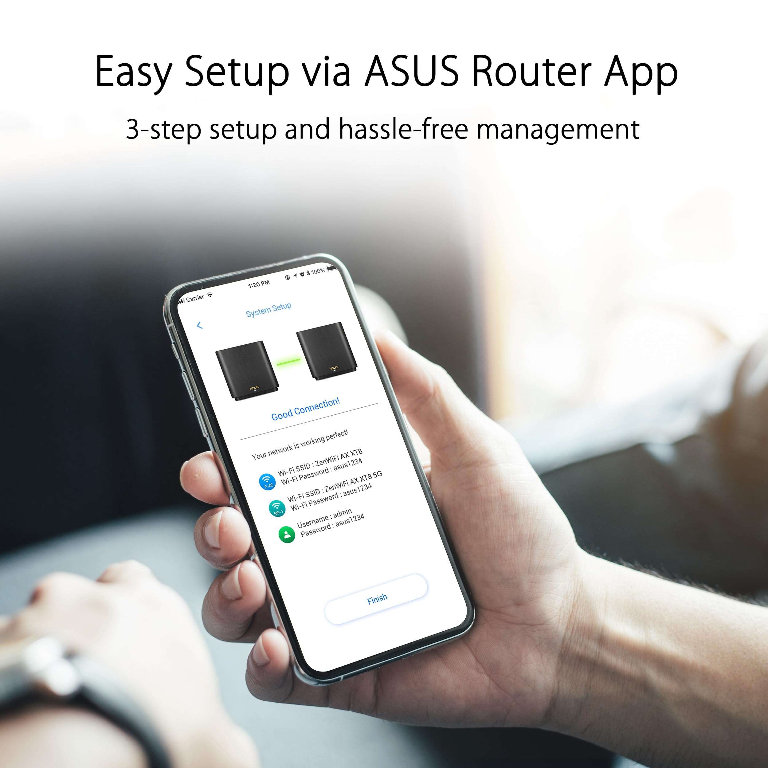 ASUS ZenWiFi AX Whole-Home Tri-band Mesh WiFi 6 System (XT8) - 2 pack, Coverage up to 5,500 sq.ft or 6+rooms, 6.6Gbps, WiFi, 3 SSIDs, life-time network security and parental controls, 2.5G port - Image 9
