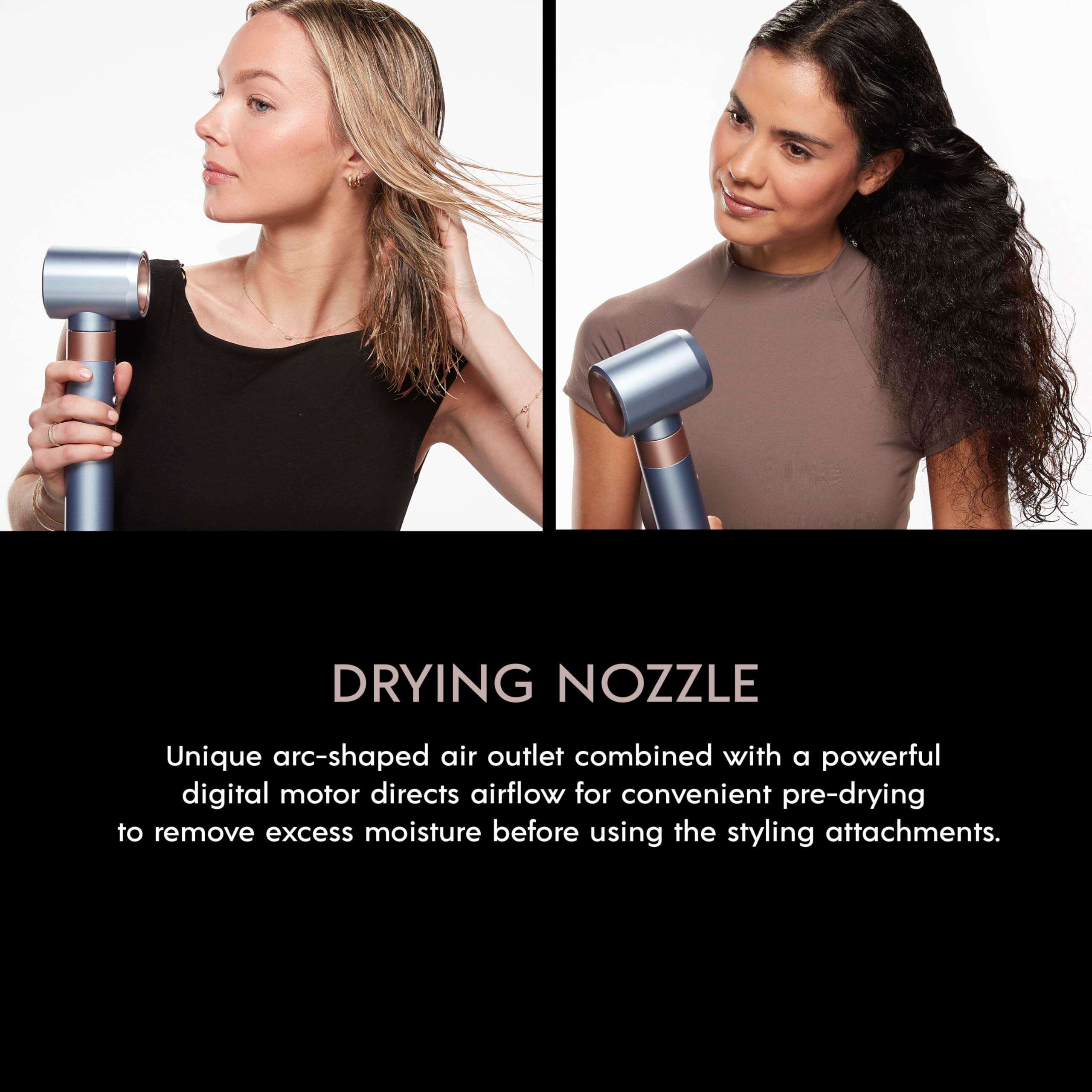 INFINITIPRO by CONAIR DigitalAIRE Multi Hair Styler, Air Styling System for Curls, Waves, Blowouts & Volume, 4 Attachments to Personalize Your Look Plus Storage Bag, Light Blue - Image 2