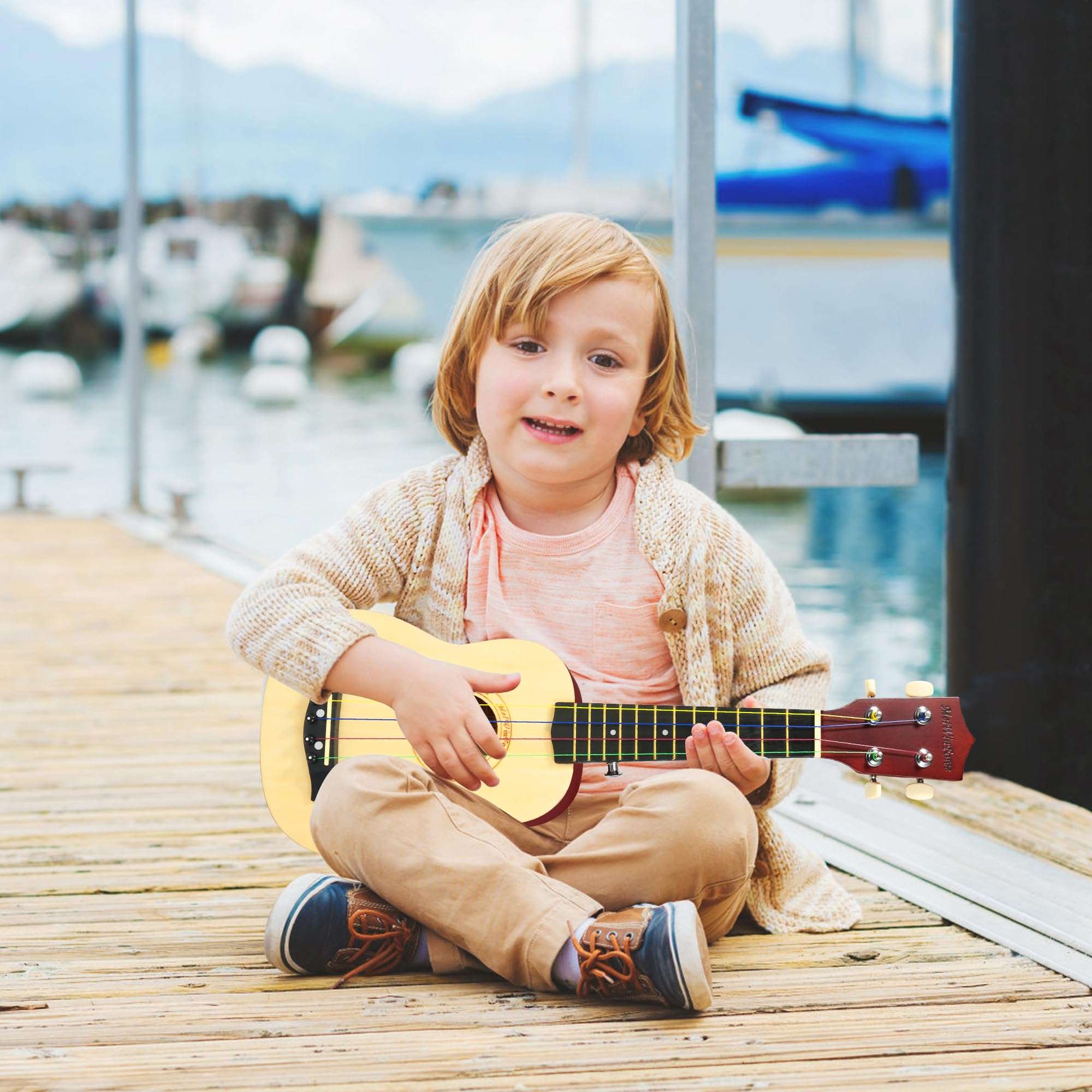 MelWinForee Soprano Ukulele 21 - Beginner Kit for Kids, Complete with Gig Bag, Strap, Tuner, Strings, Picks, Cloth - Ideal for Concerts, Left-Handed Friendly - Perfect Beginner Ukulele - Image 7