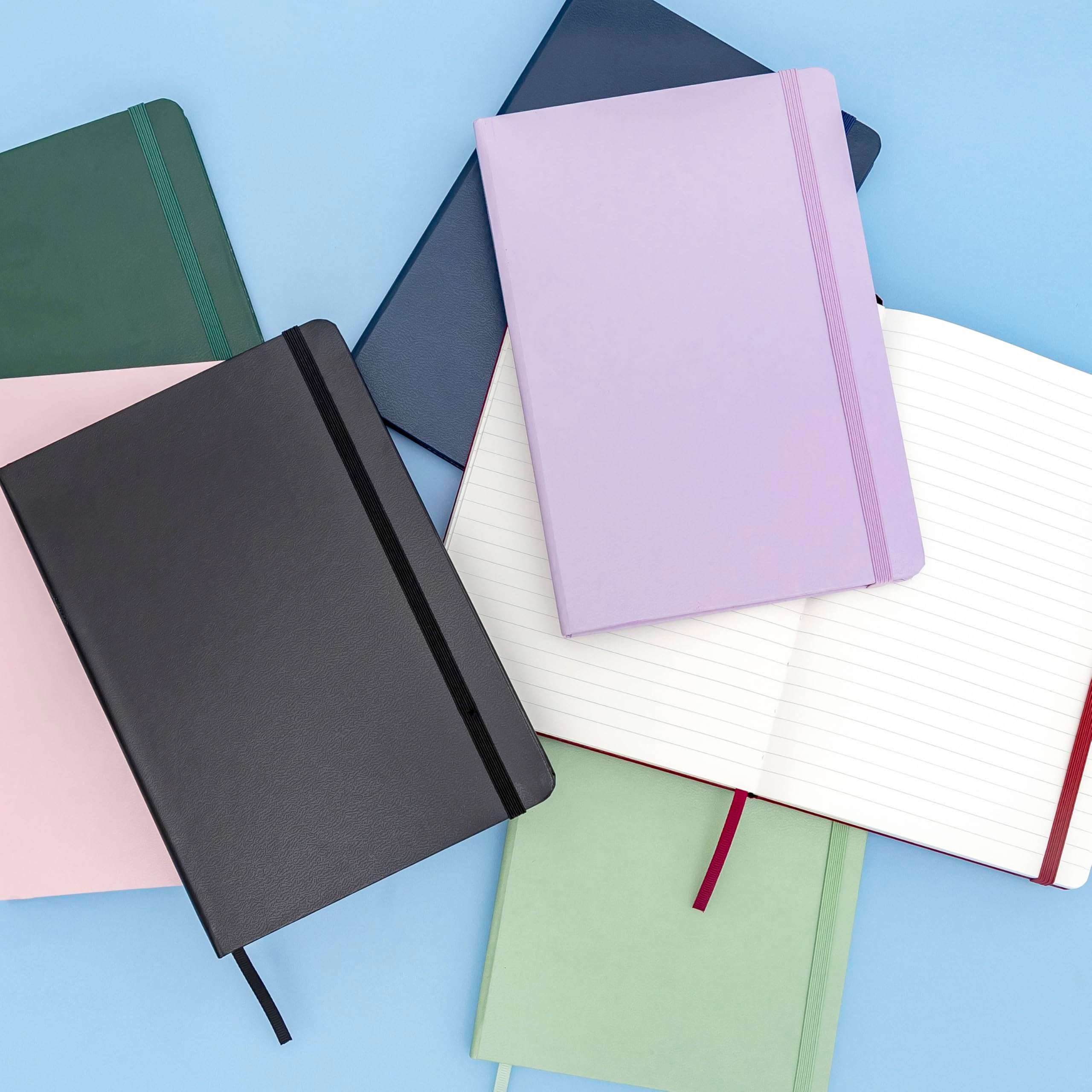 PAPERAGE Lined Journal Notebook, (Turquoise), 160 Pages, Medium 5.6 in x 8 in - 100 GSM Thick Paper – Hardcover Journaling Notebook for Work, School & Note Taking - Image 7