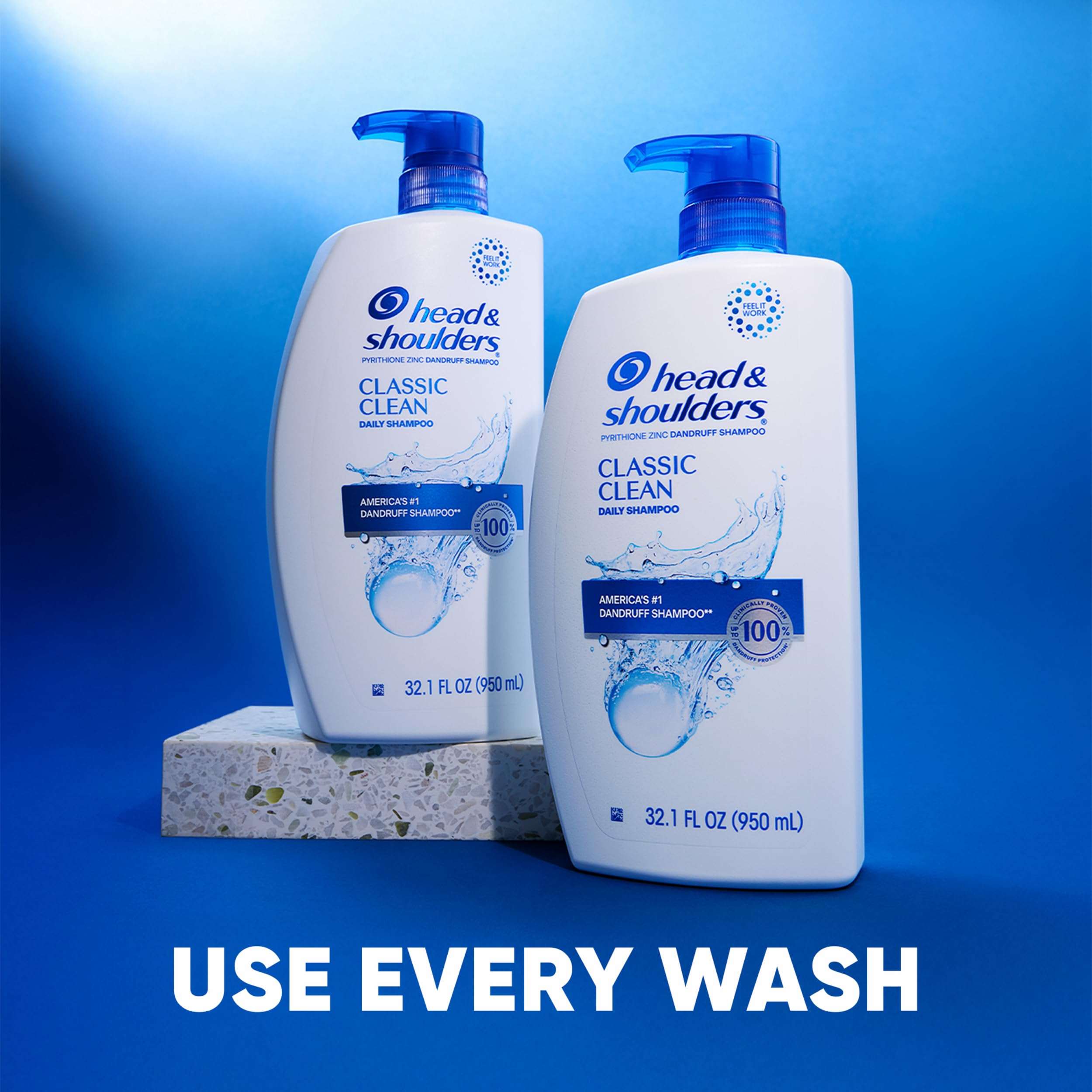 Head & Shoulders Classic Clean Dandruff Shampoo Twin Pack, Anti-Dandruff Daily Use, Paraben-Free, Color-Safe, 32.1 Fl Oz Each (Set of 2) - Image 7