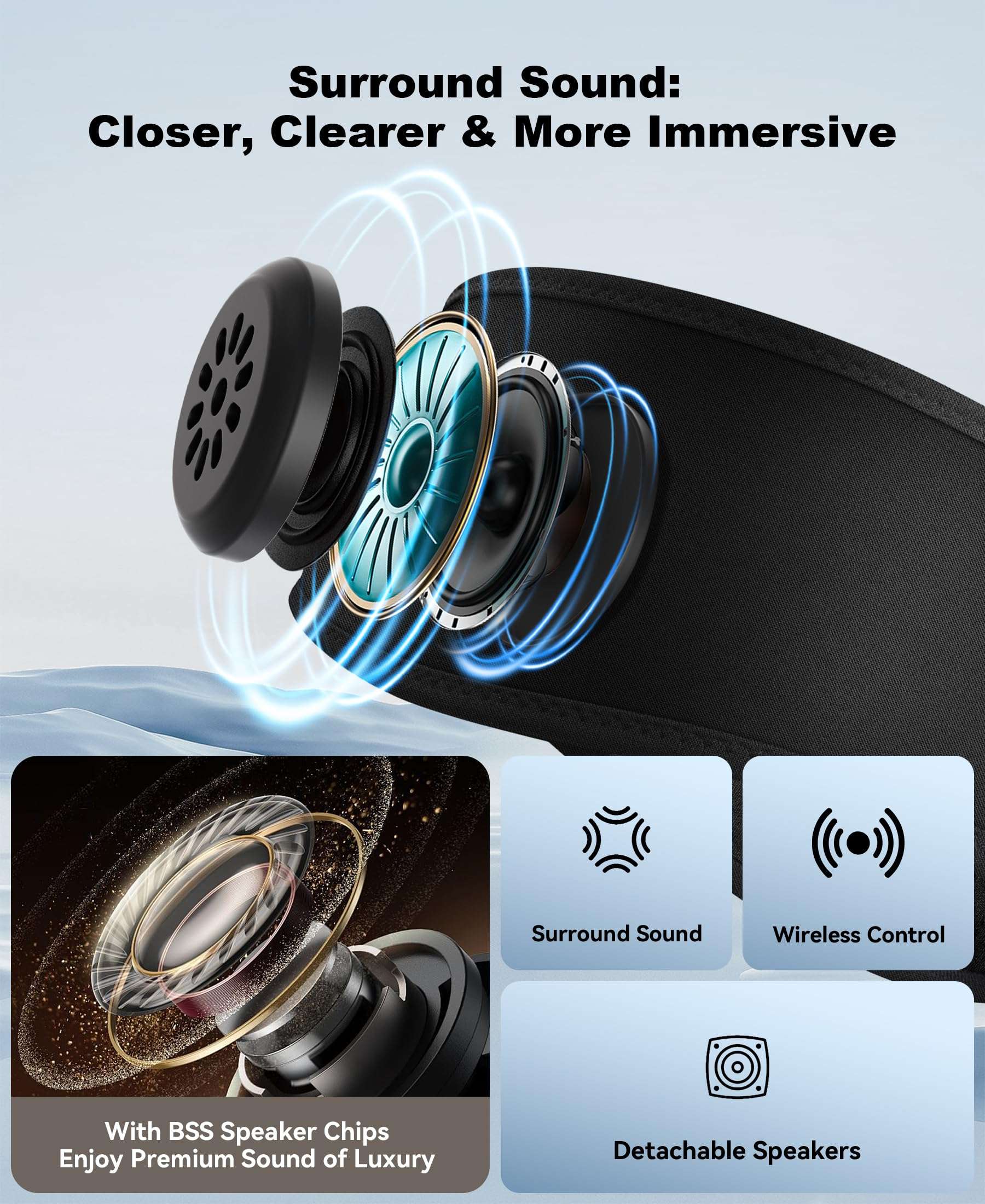 MUSICOZY Sleep Headphones Bluetooth 5.4 Headband, Sports Wireless Earphones Sweat Resistant Earbuds Sleeping Headphone with Ultra-Thin HD Stereo Speaker for Workout Running Cool Gadgets Unique Gifts - Image 3