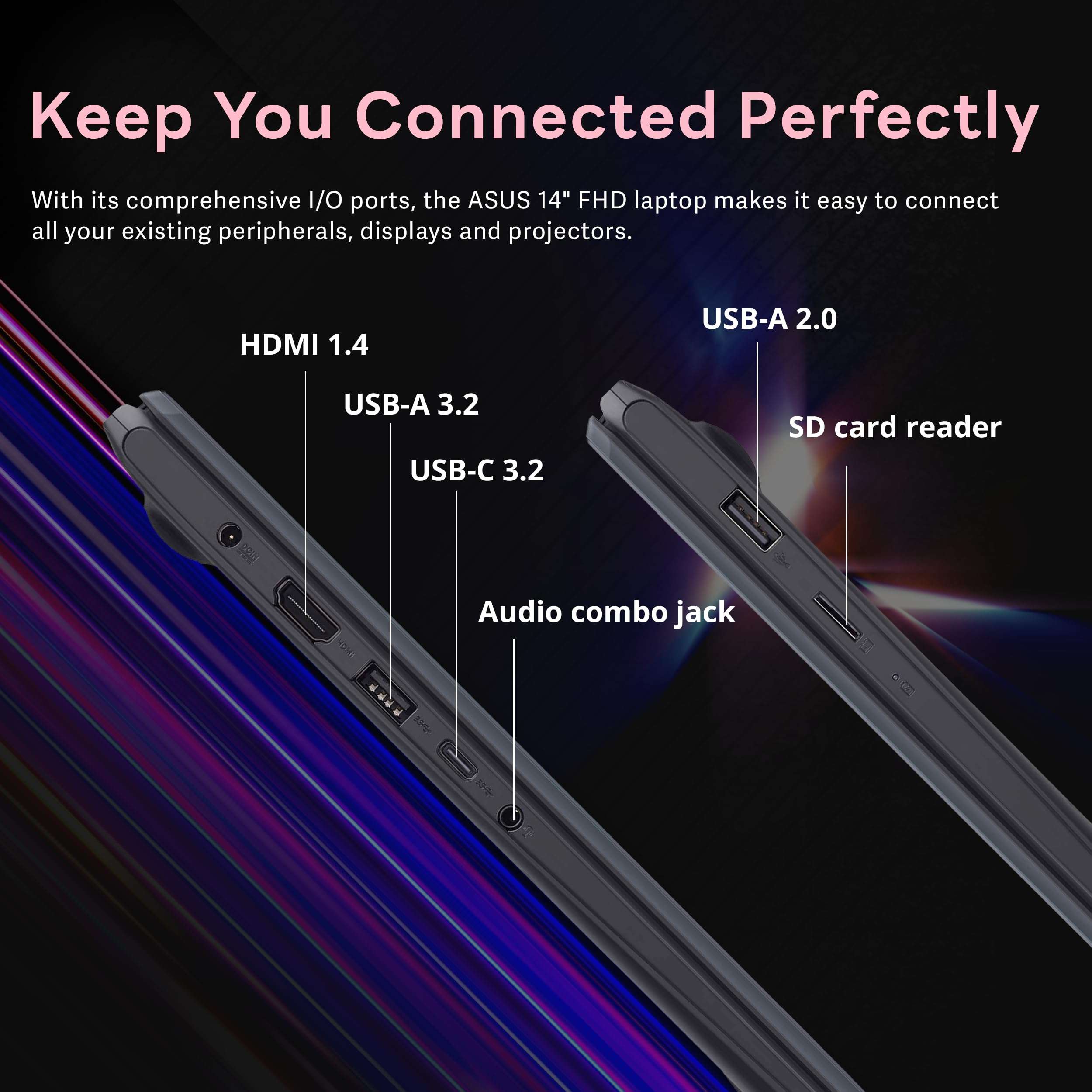 ASUS 14" FHD Laptop, Intel Pentium N6000 Processor, 4GB RAM, 224GB Storage(64GB eMMC+160GB Docking Station Set), Intel UHD Graphics, Webcam, Bluetooth, Win 11, Star Black - Image 8