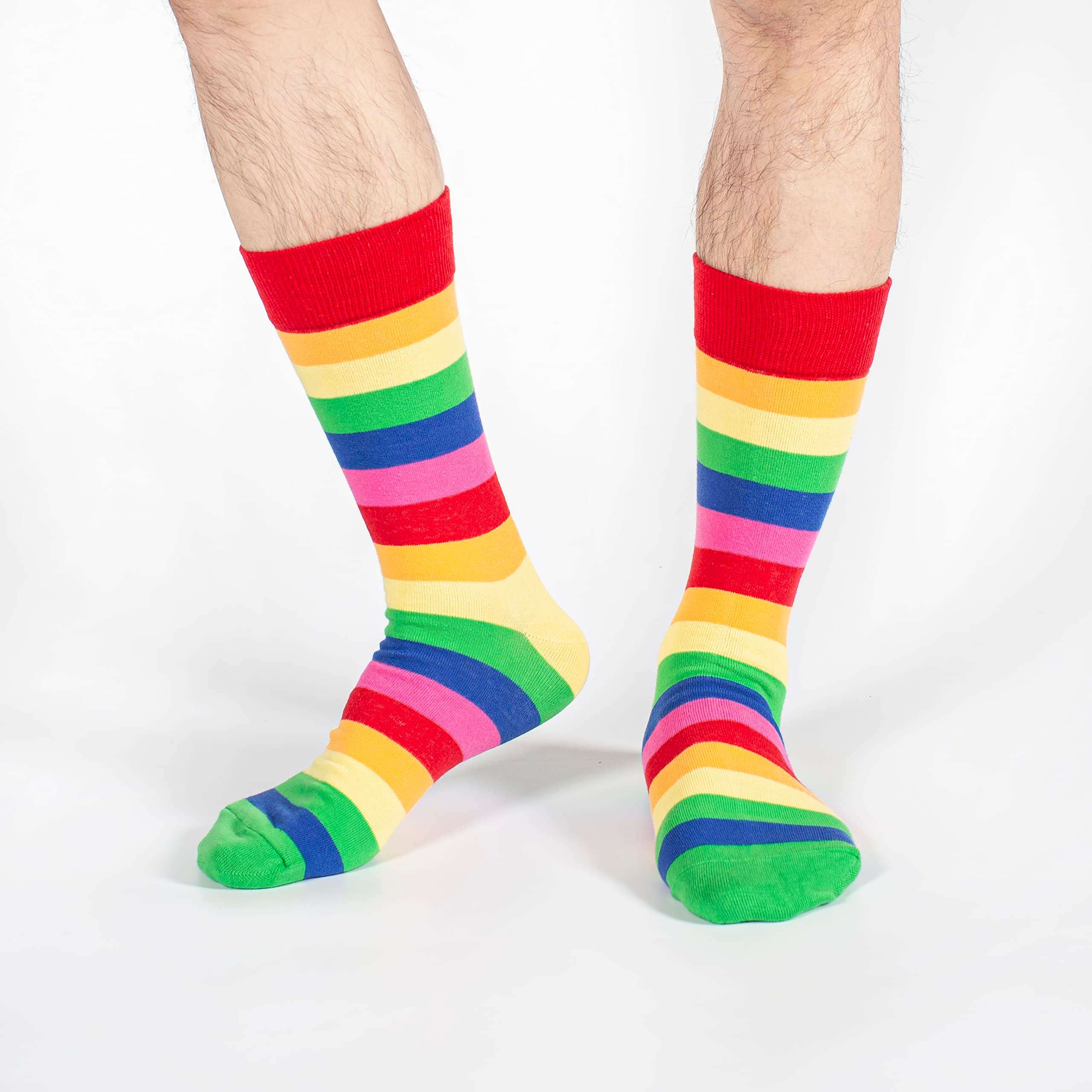 BONANGEL Mens Dress Socks Fun Funny Colorful Crazy Crew Dress Socks For Men 8-12 - Image 4