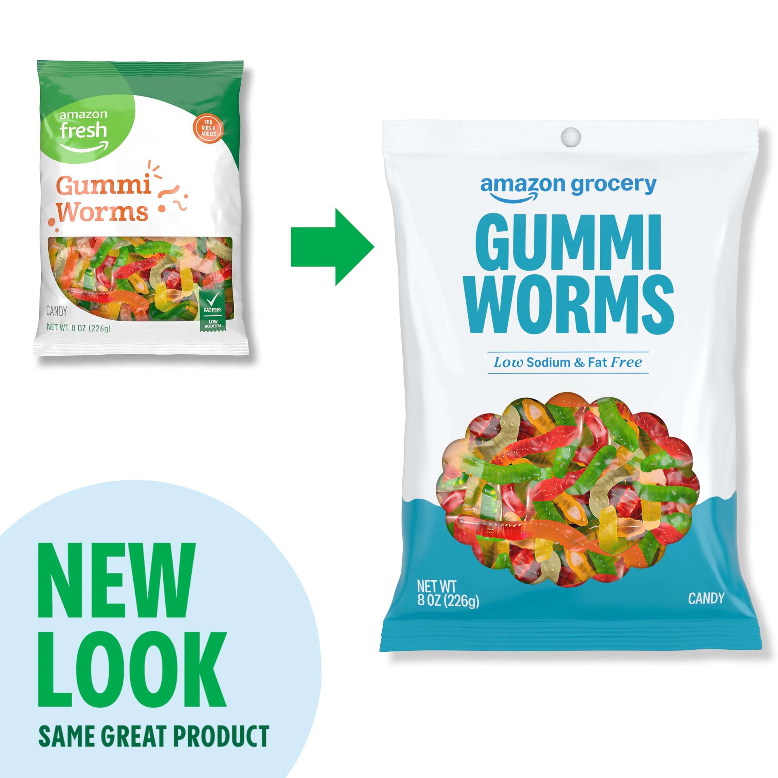 Amazon Grocery, Gummi Worms Candy, 8 Oz (Previously Amazon Fresh, Packaging May Vary) - Image 4