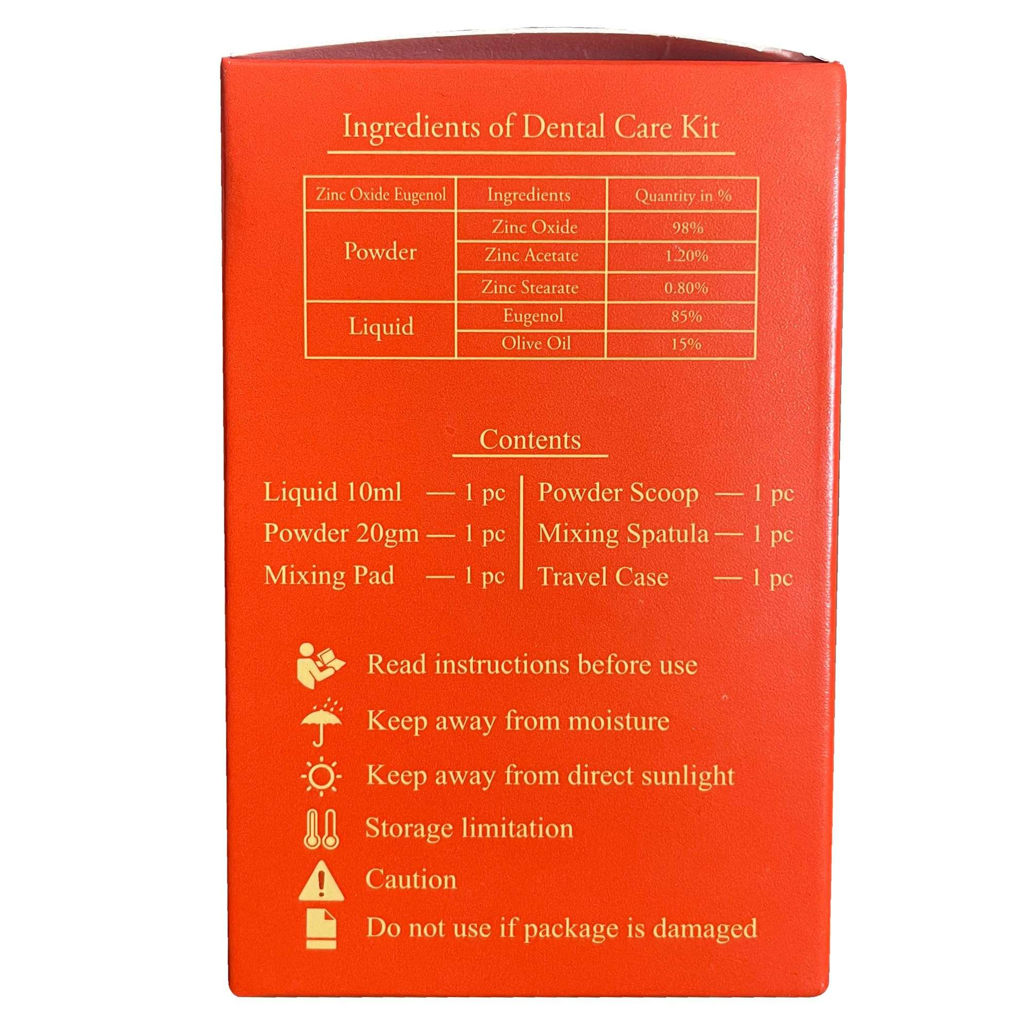 mastermedi Zinc Oxide Eugenol Cement Dental Care Kit Glue For Crowns & Bridges Filling - Image 3