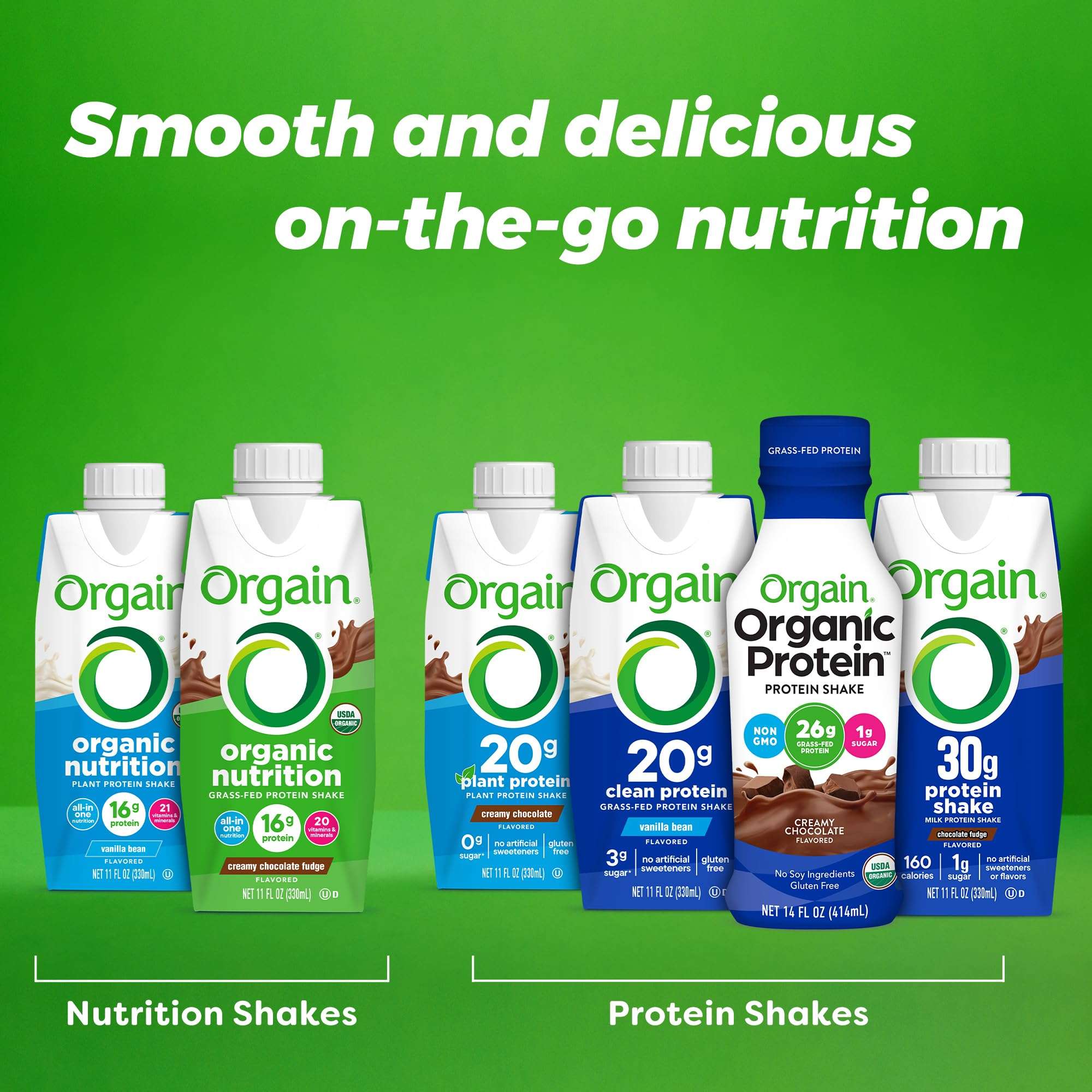 Orgain Organic Nutritional Protein Shake, Vanilla Bean - 16g Grass Fed Whey Protein, Meal Replacement, 20 Vitamins & Minerals, Fruits & Vegetables, Gluten Free, Non-GMO, 11 Fl Oz (12 Pack) - Image 7
