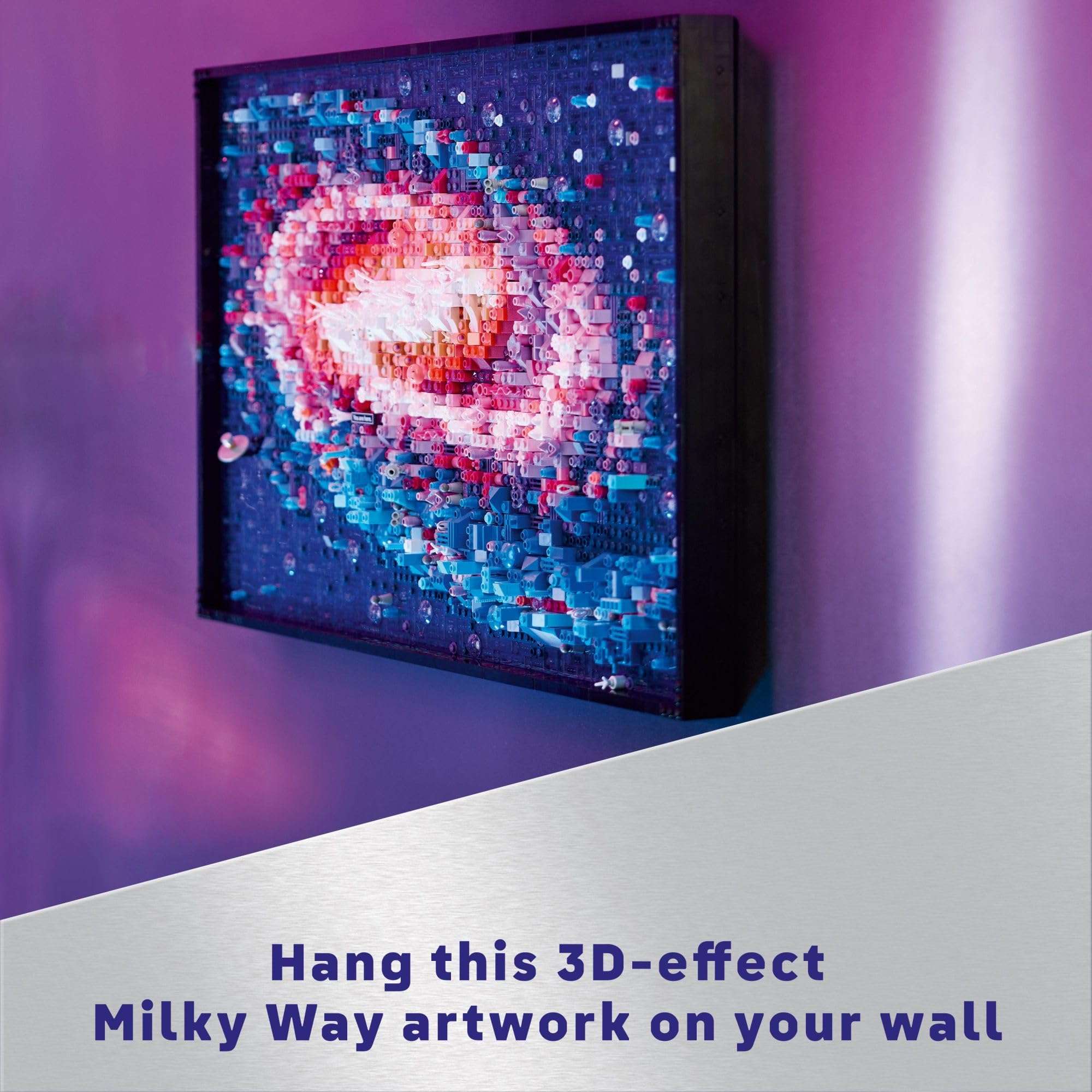 LEGO Art The Milky Way Galaxy Building Set - Space Decor DIY Kits for Adults for Bedroom Wall, Ages 18+ - Gift Ideas for Space Lovers, Men & Women - Includes Frame for Display - 31212 - Image 6