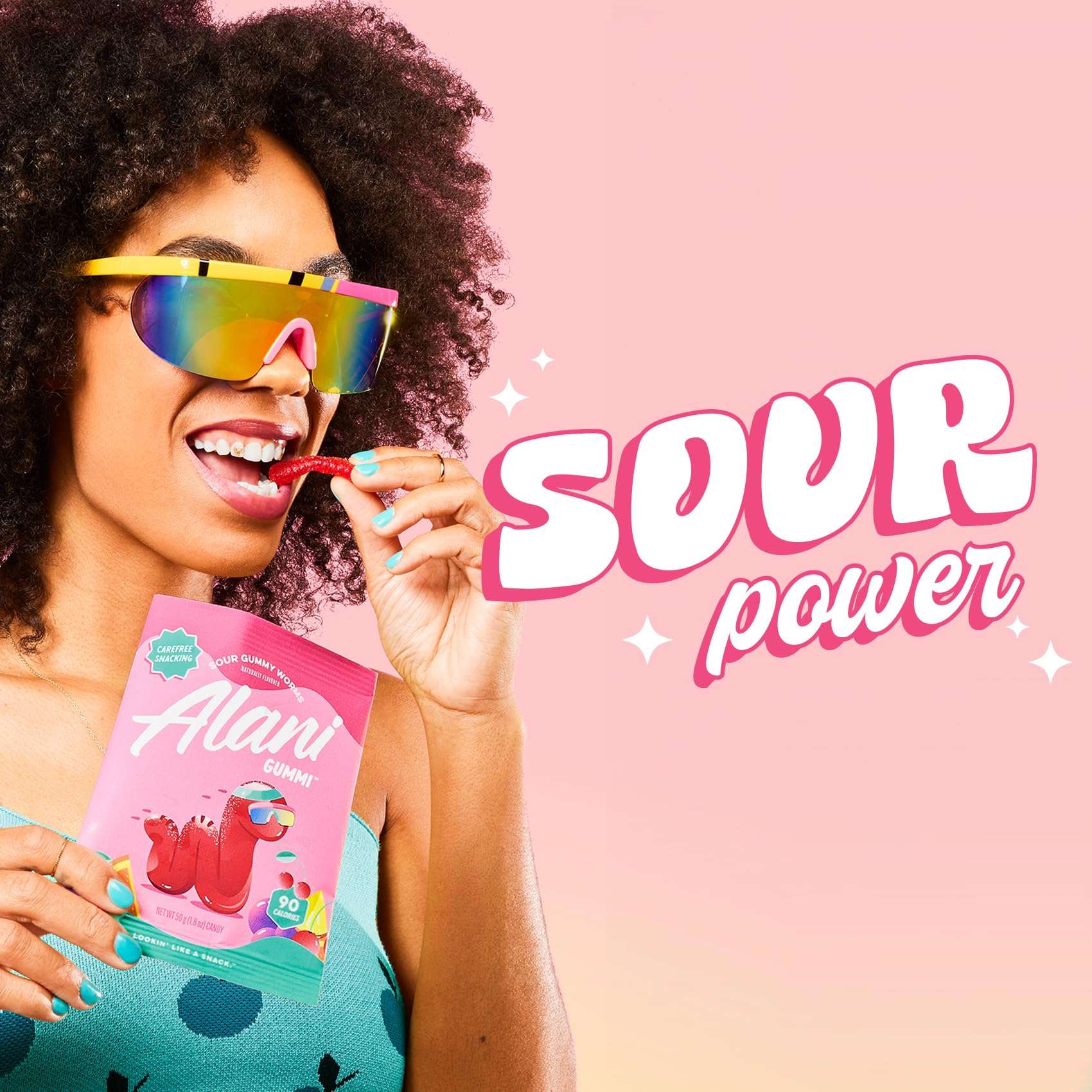 Alani Gummis Sour Gummy Worms Low Sugar Gummy Candy (6G) | 90 Calories per Bag | On-The-Go Snacks | Gluten Free | 6G of Fiber | Naturally Flavored | Pack of 12 - Image 6