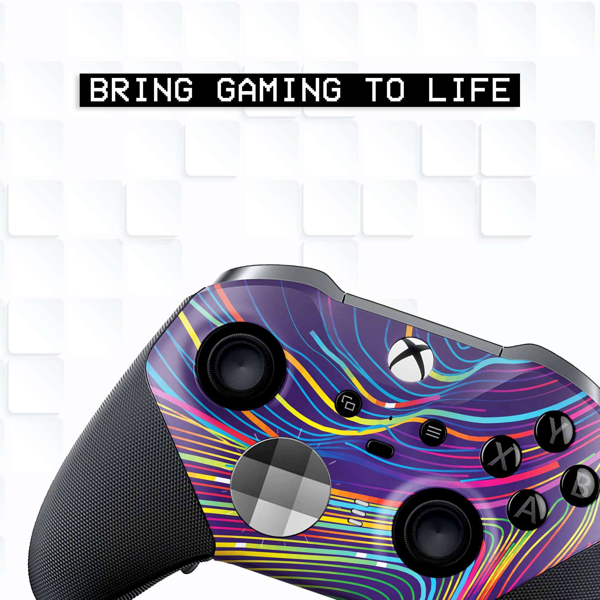 Moving Abstract Customised Wireless Controller for Elite by BCB. Original Elite Series 2 Controller Compatible with X-box One/Series X & S. Customized with Water Transfer Printing (Not a Skin) - Image 4