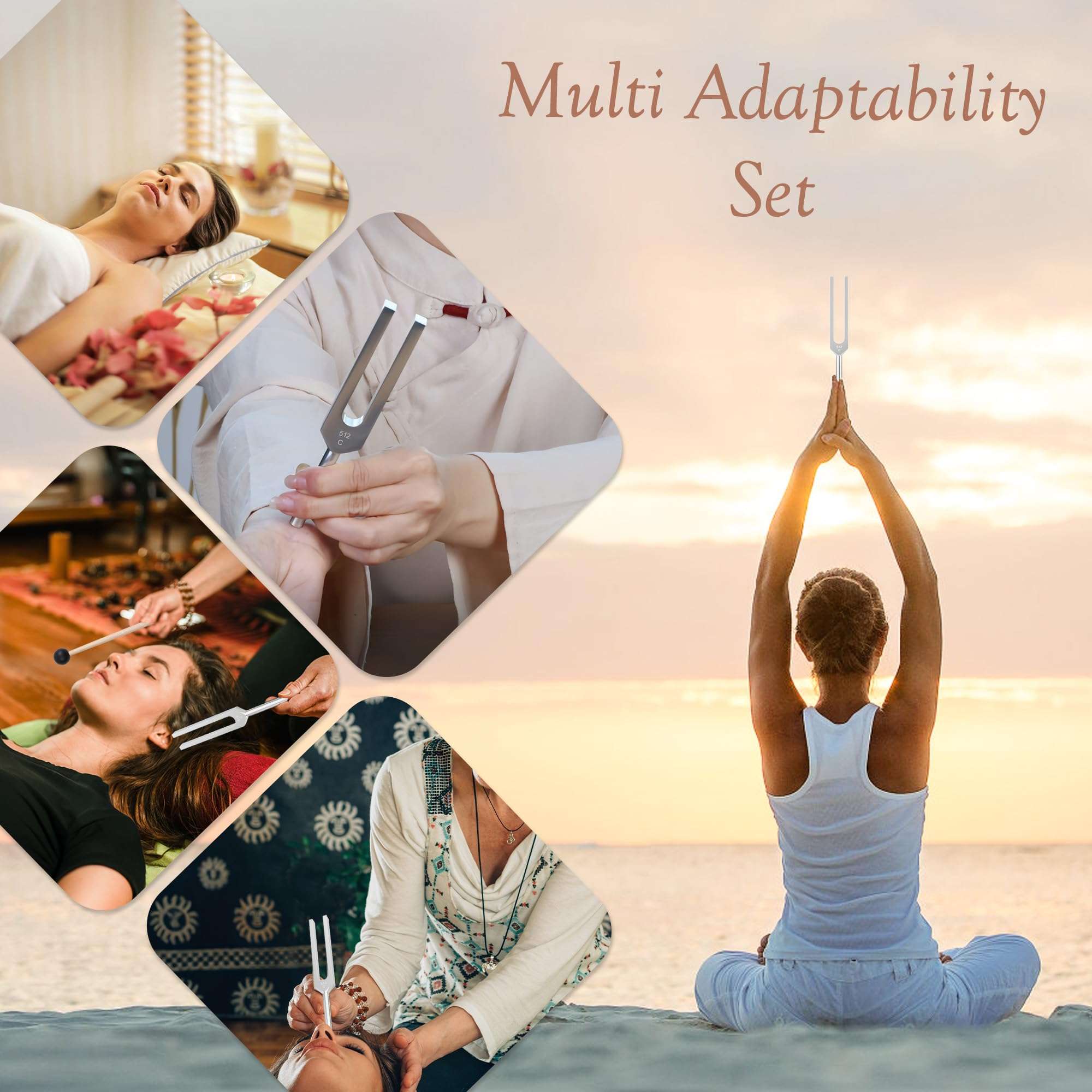 DiDiBirDi 512Hz Tuning Fork, Aluminum Alloy, Includes Silicone Hammer and Storage Bag for Yoga,Meditation,Relaxation - Image 7