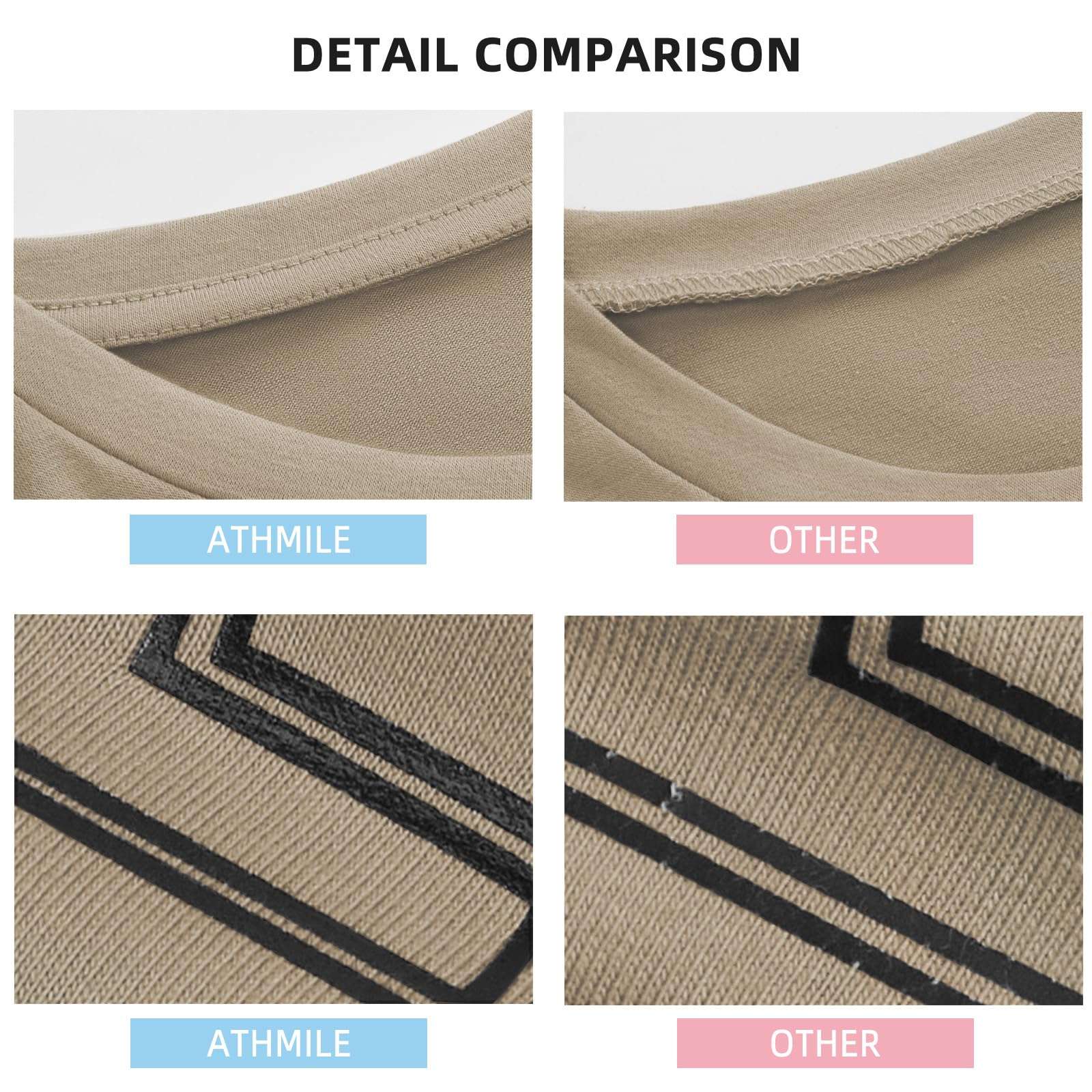 ATHMILE Womens Oversized T Shirts Loose Fit Crewneck Short Sleeve Tops Summer Casual Blouse Y2K 2025 Basic Tee Beach - Image 3