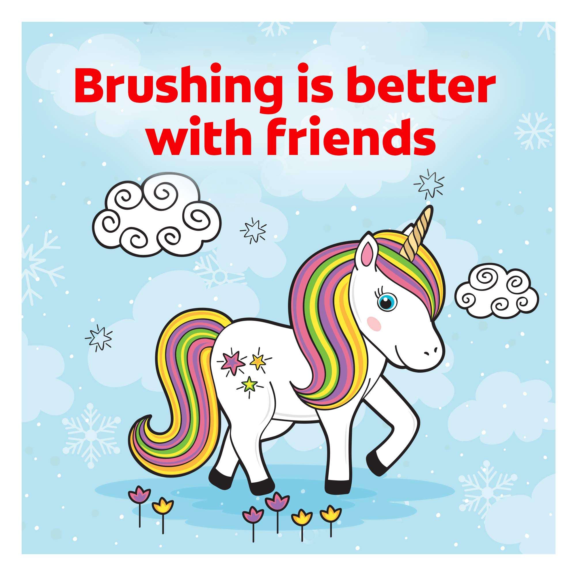 Colgate Kids Battery Powered Toothbrush, Kids Battery Toothbrush with Included AA Battery, Extra Soft Bristles, Flat-Laying Handle to Prevent Rolling, Unicorn Toothbrush, 1 Pack - Image 2