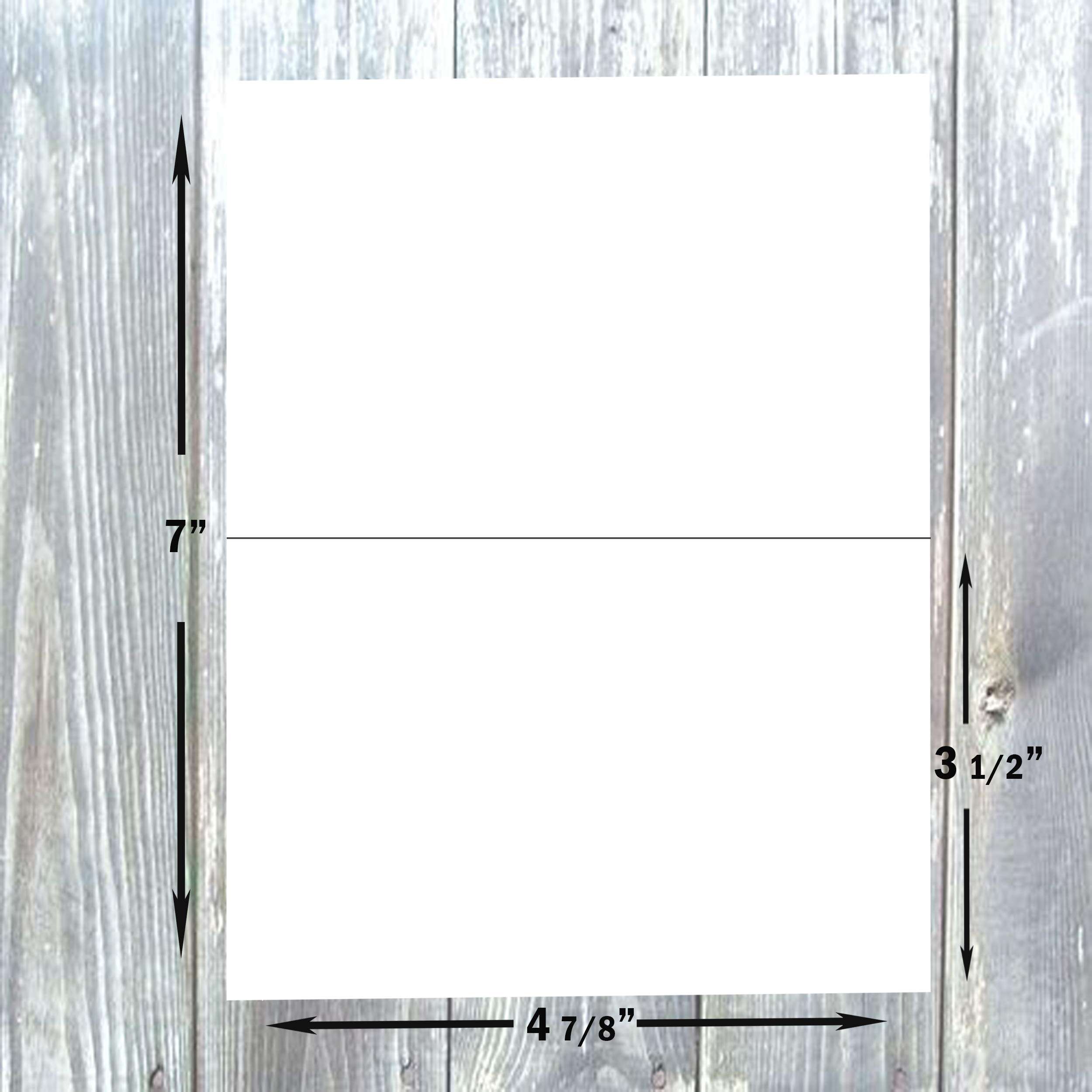 Hamilco White Cardstock Thick Paper - 3 1/2 x 4 7/8" Blank Folded Small A1 Cards - Greeting RSVP Invitations Stationary - Heavy weight 80 lb Card Stock for Printer - 100 Pack - Image 3
