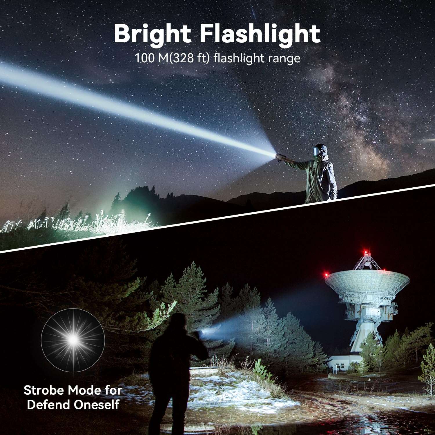 MORIKO Camping Lights Rechargeable Telescopic, Portable Collapsible Magnetic Lantern Camping Essentials, 10,500mAh IP67 Waterproof LED Flashlights, Camping Gear for Hiking Fishing Travel Emergency - Image 4
