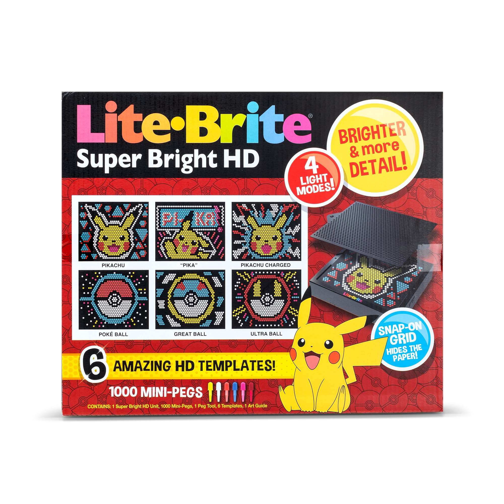 Lite Brite Super Bright HD, Pokemon Edition - Creative Retro Light-Up Screen – Educational Play for Children, Enhances Creativity, Gift for Boys and Girls Ages 6+ - Image 9