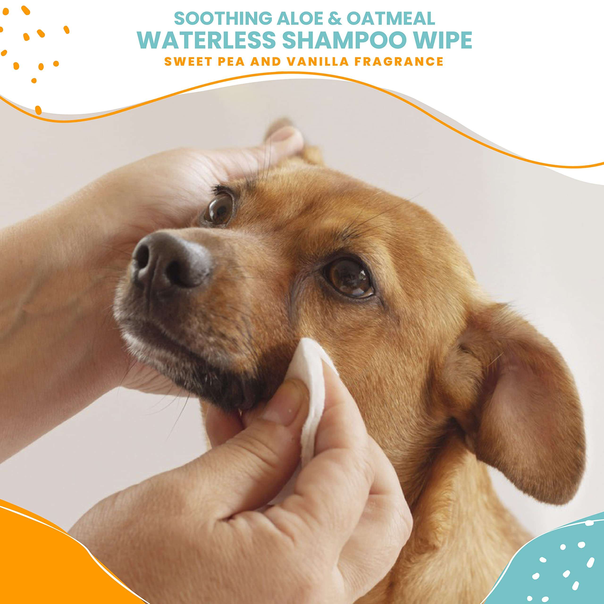 Nootie Waterless Shampoo Wipes for Dogs & Cats (70 Wipes, Sweet Pea & Vanilla) - Image 3