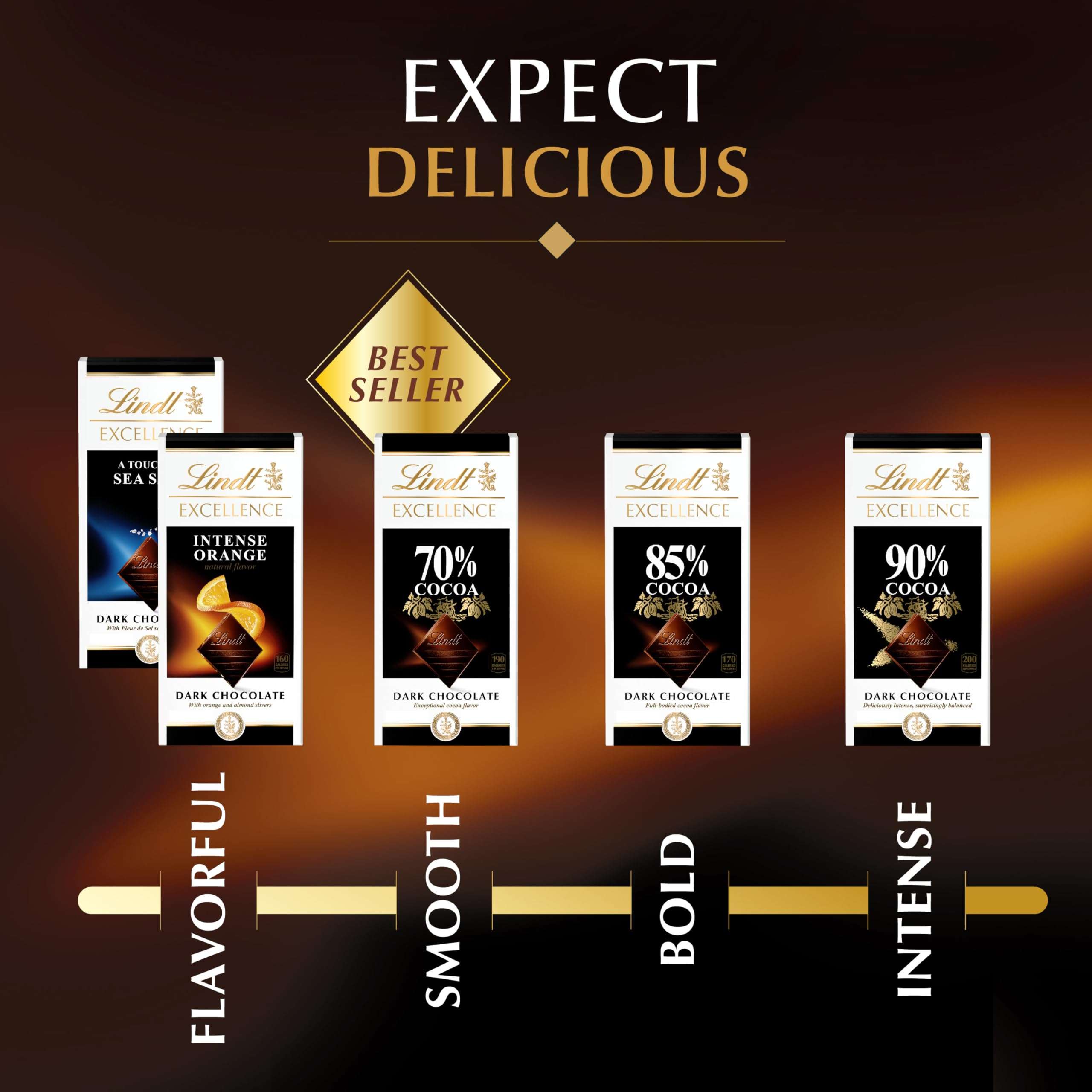 Lindt EXCELLENCE 70% Cocoa Dark Chocolate Bar, Dark Chocolate Candy, 3.5 oz. (12 Pack) - Image 6