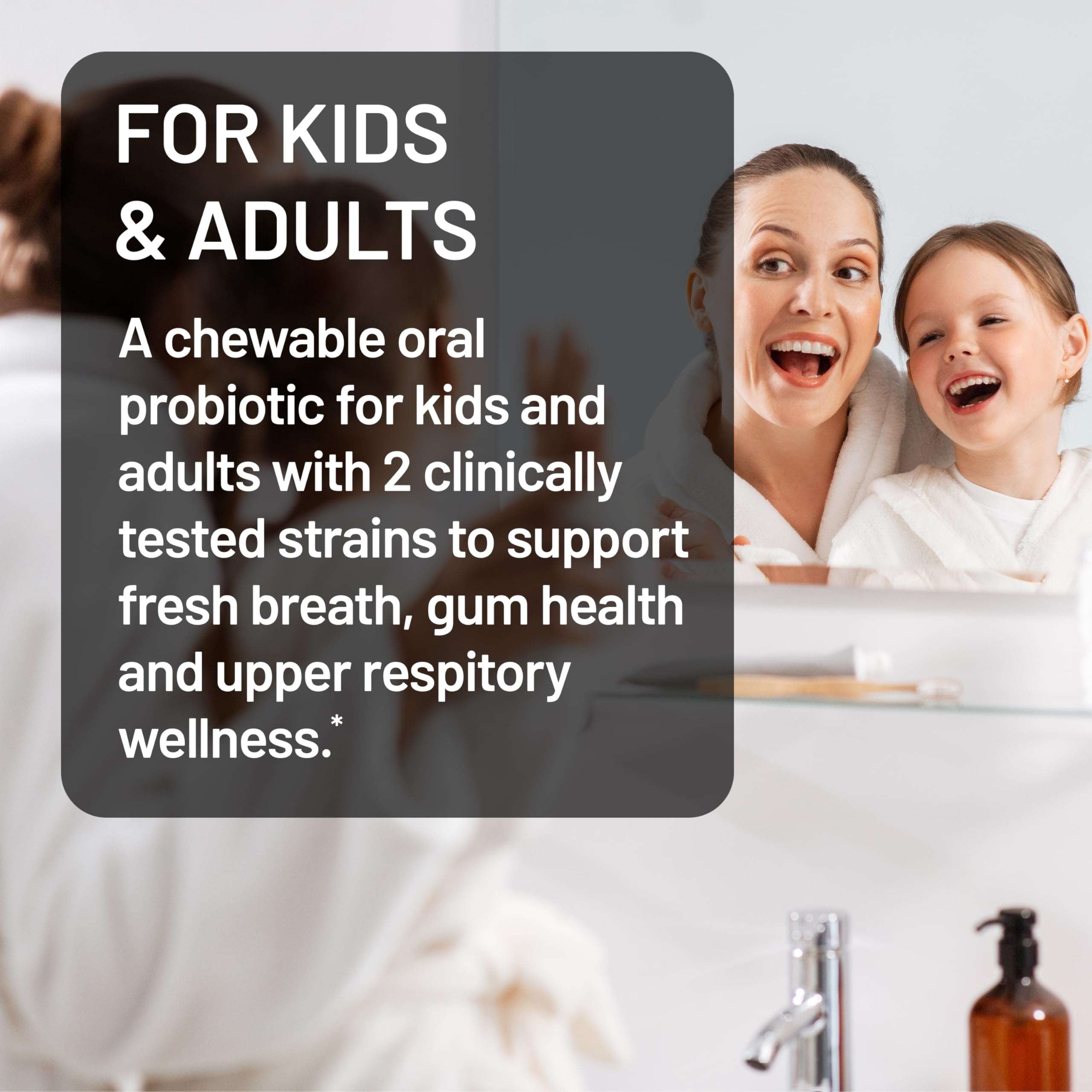 NatureWise Oral Probiotics for Teeth and Gums + Fresh Breath* - Chewable Sugar-Free Mint Tablet - Lactobacillus reuteri Chewable - Oral Health Probiotics For Kids & Adults - 50 Count[50-Day Supply] - Image 11