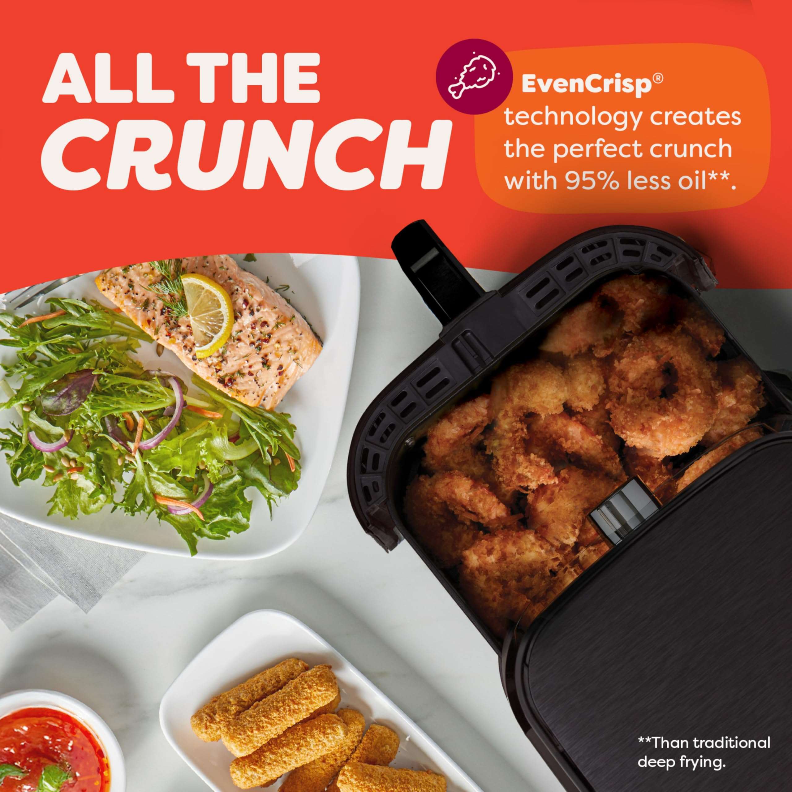 Instant Pot Vortex 6QT XL Air Fryer, 4-in-1 Functions that Crisps, Roasts, Reheats, Bakes for Quick Easy Meals, 100+ In-App Recipes, is Dishwasher-Safe, from the Makers of Instant Pot, Black - Image 8