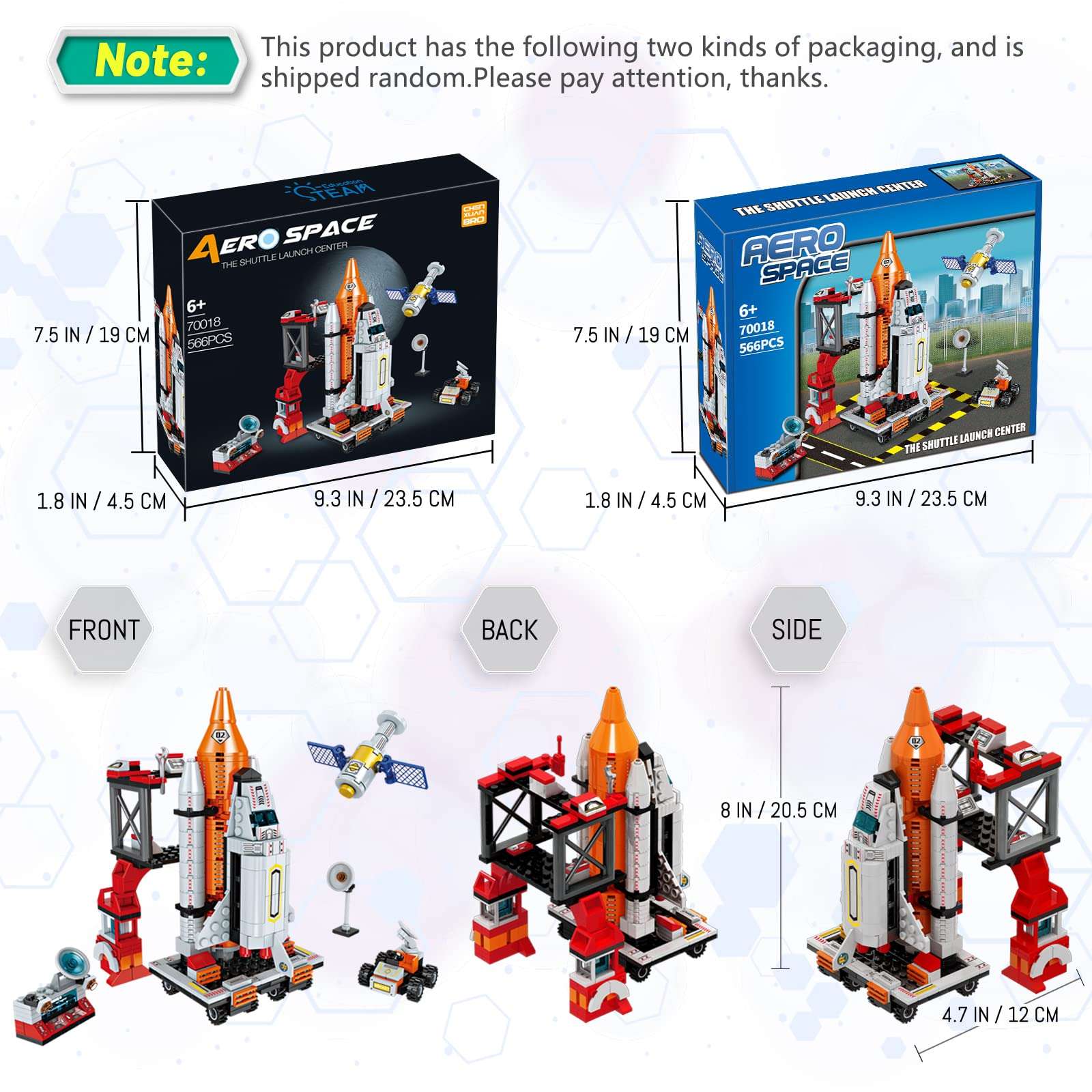 Space Exploration Shuttle Toys for 6 7 8 9 10 11 12 Year Old Boys 12-in-1 STEM Aerospace Building Kit Toy with Heavy Transport Rocket and Launcher Best Gifts for 6-12 Year Old Boys (566 PCS) - Image 8