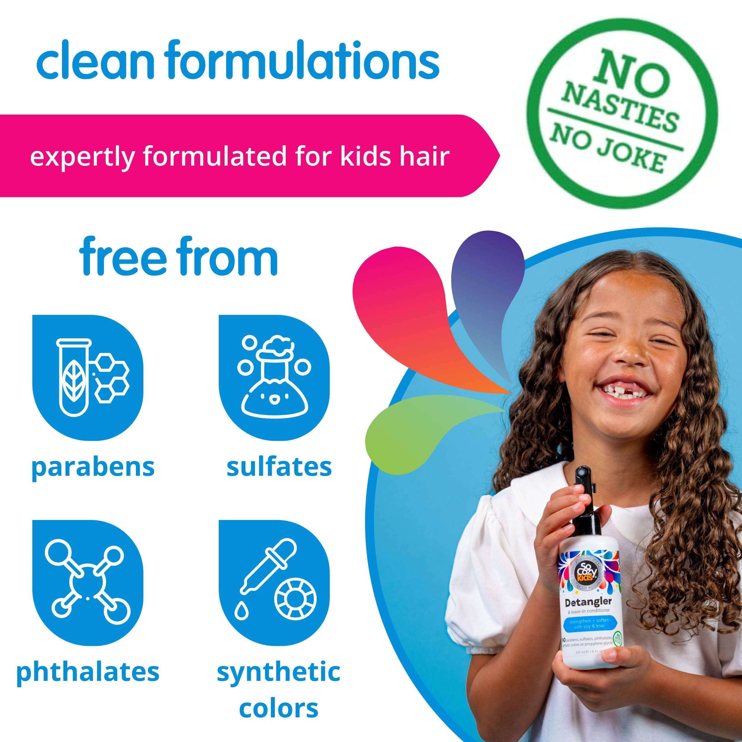 So Cozy Detangler & Leave In Conditioner Spray for Kids (8 fl oz) | Paraben-Free | For Frizzy Hair - Image 5