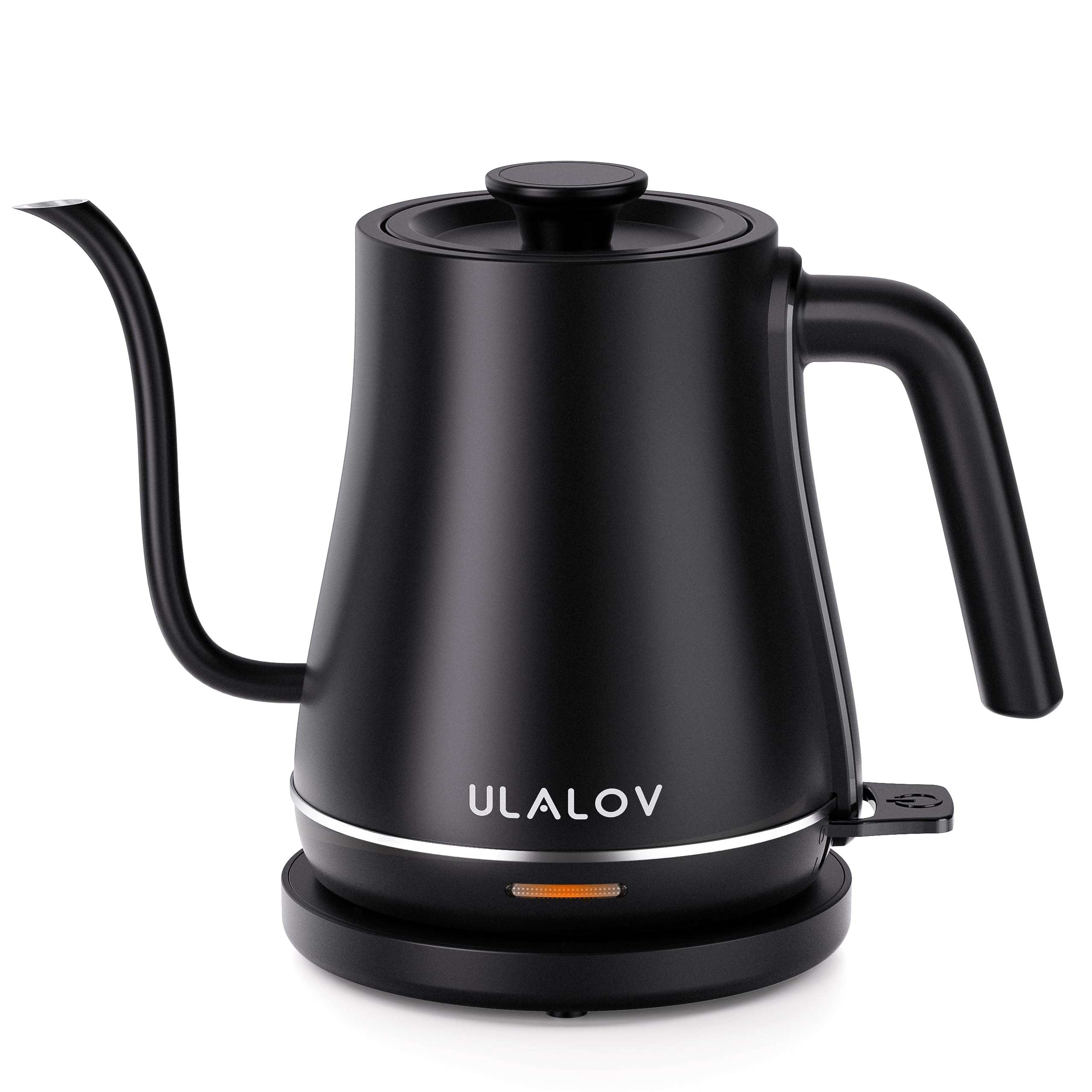 Ulalov Electric Kettle 1L Gooseneck Water Kettle Quick Heating for Pour Over Coffee & Tea, Stainless Steel Hot Water Boiler with Auto Shut-Off, Boil Dry Protection, Matte Black,1200W - Image 9