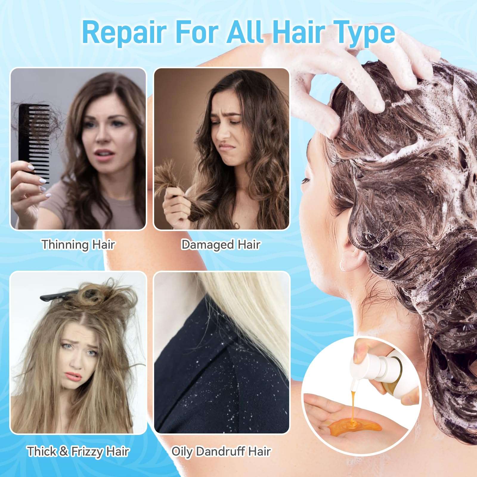Cold Pressed Batana Shampoo for Hair Growth Dr. Sebi, Organic Batana Oil Shampoo with Rosemary for Hair Loss, Nourishing Repair Damage Hair for Men & Women - Image 4