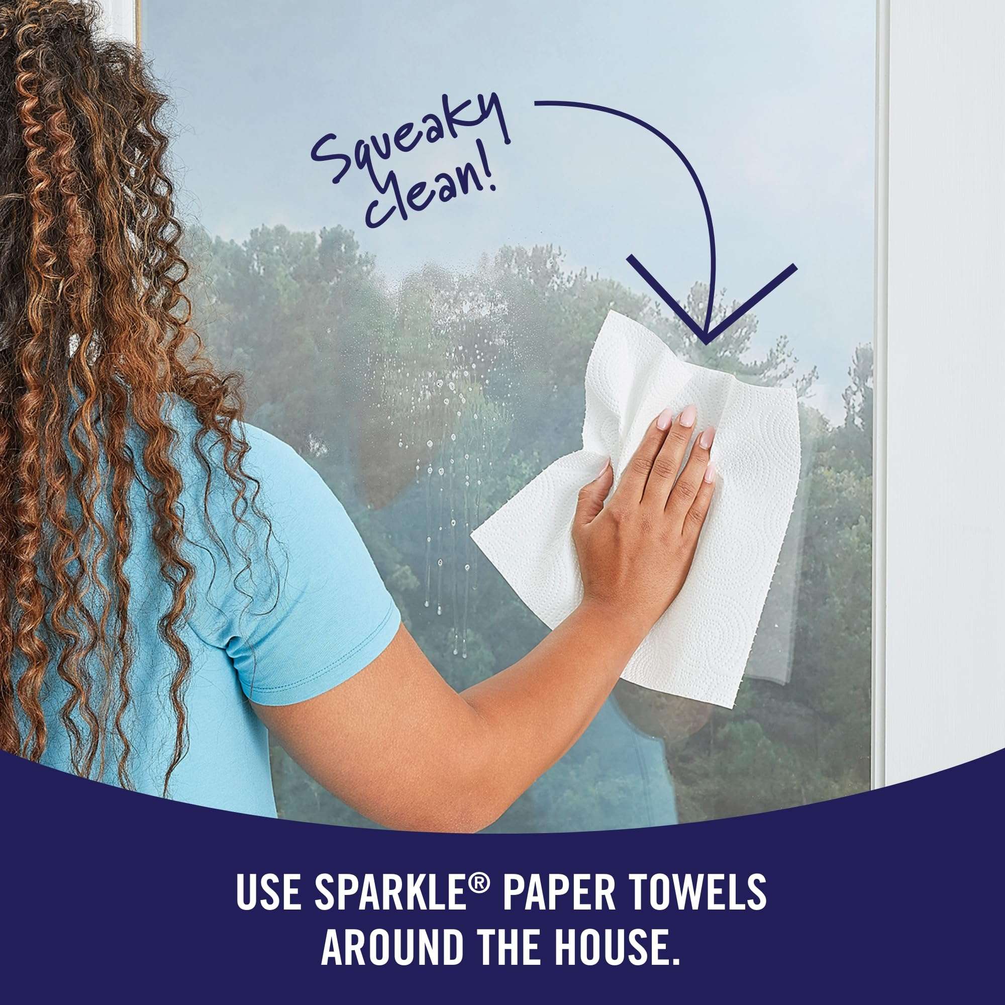 Sparkle Tear-A-Square Paper Towels, 2 Double Rolls = 4 Regular Rolls, Back-to-School Essentials, Customizable Sheets for Lunchboxes, Art Projects, Classrooms, and Home - Image 13