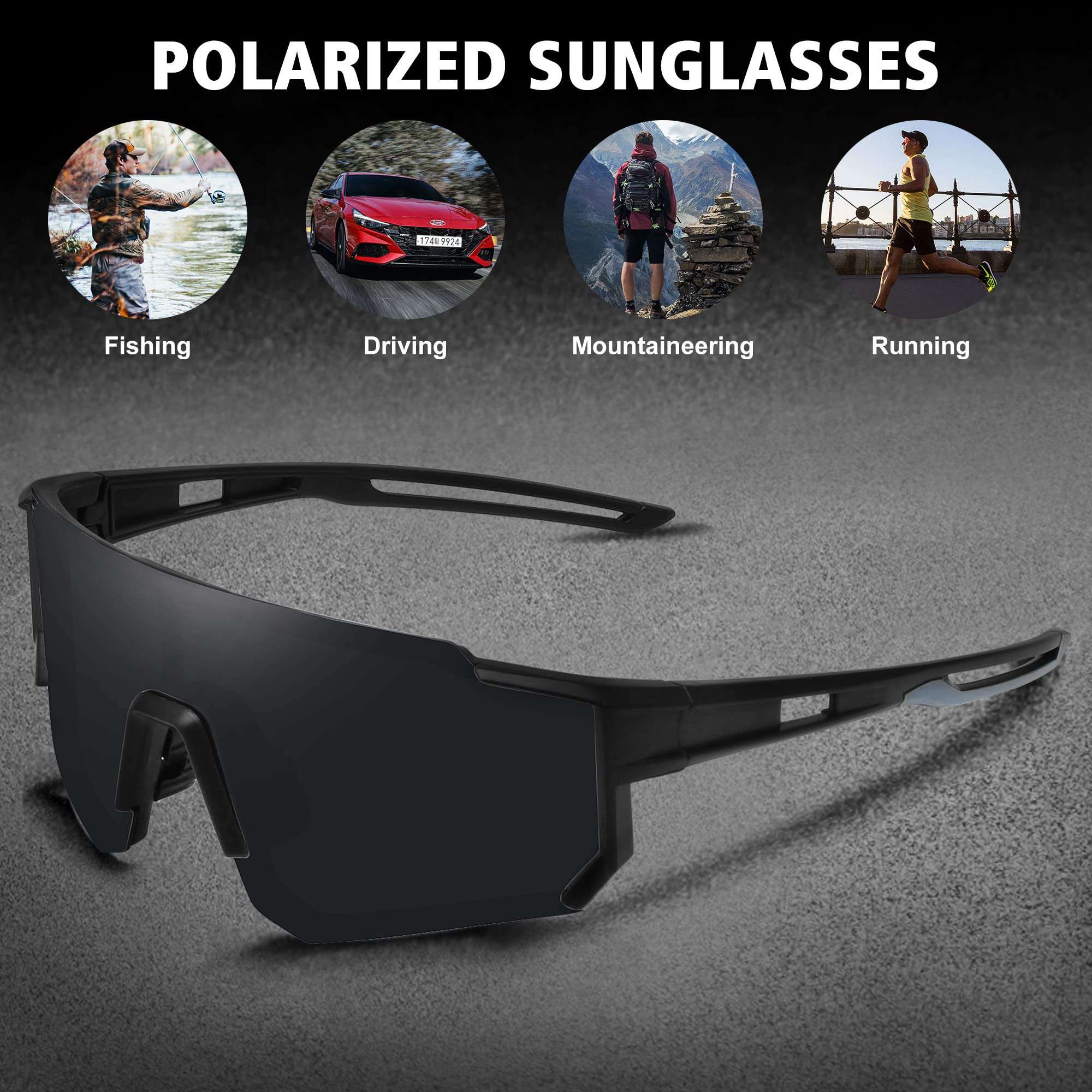 STORYCOAST Polarized Sports Sunglasses for Men Women,Driving Fishing Cycling Mountain Bike Sunglasses UV400 Protection - Image 6