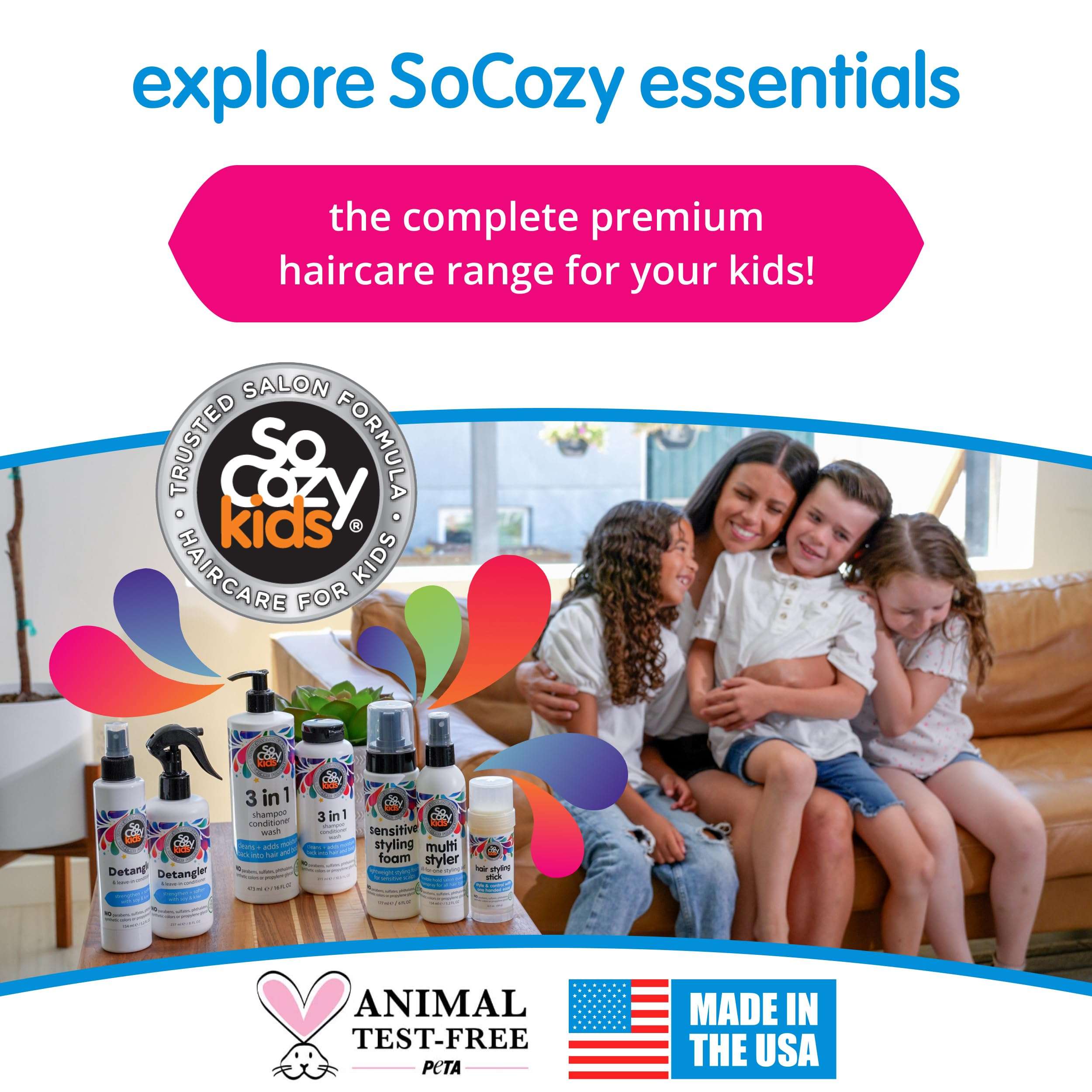 So Cozy Detangler & Leave In Conditioner Spray for Kids (8 fl oz) | Paraben-Free | For Frizzy Hair - Image 6