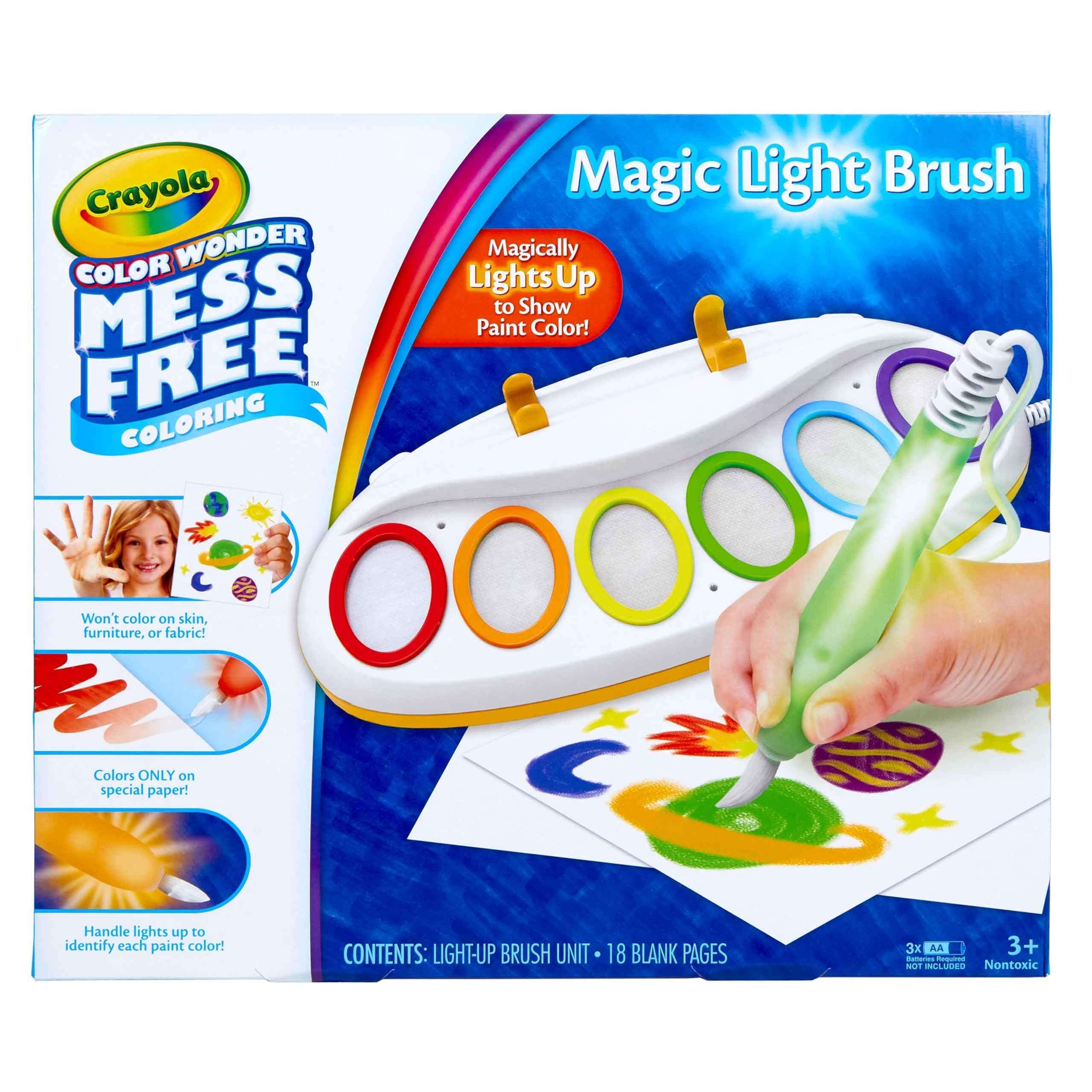 Crayola Color Wonder Magic Light Brush, Mess Free Painting Station for Kids, Gift for Kids, Toddler Toys & Activities, Ages 3, 4, 5 - Image 1