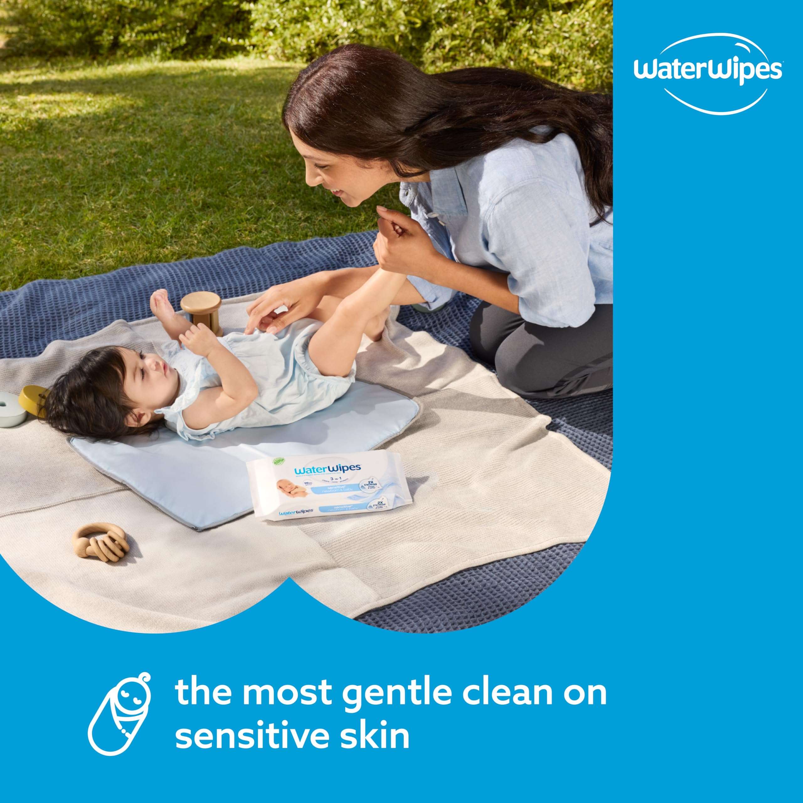 WaterWipes Sensitive+ Newborn & Baby Wipes, 3-In-1 Cleans, Cares, Protects, 99.9% Water, Unscented & Hypoallergenic, 540 Count (9 Packs) - Image 5