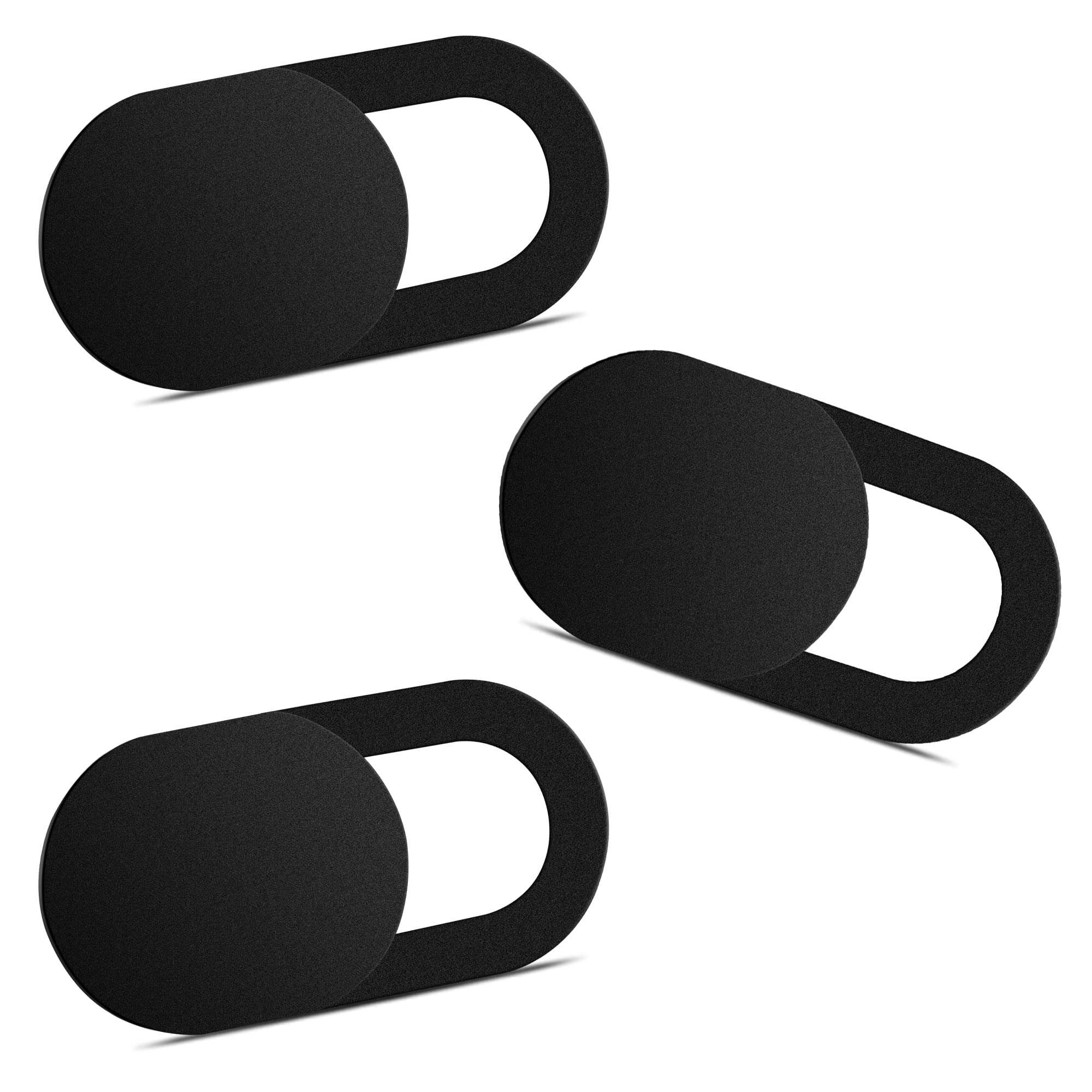 Yilador Webcam Cover (3 Pack), 0.03 inch Ultra Thin Laptop Camera Cover Slide for iPhone iPad MacBook Pro Computer iMac Cell Phone PC Accessories Camera Blocker Slider, Great for Privacy - Black - Image 1
