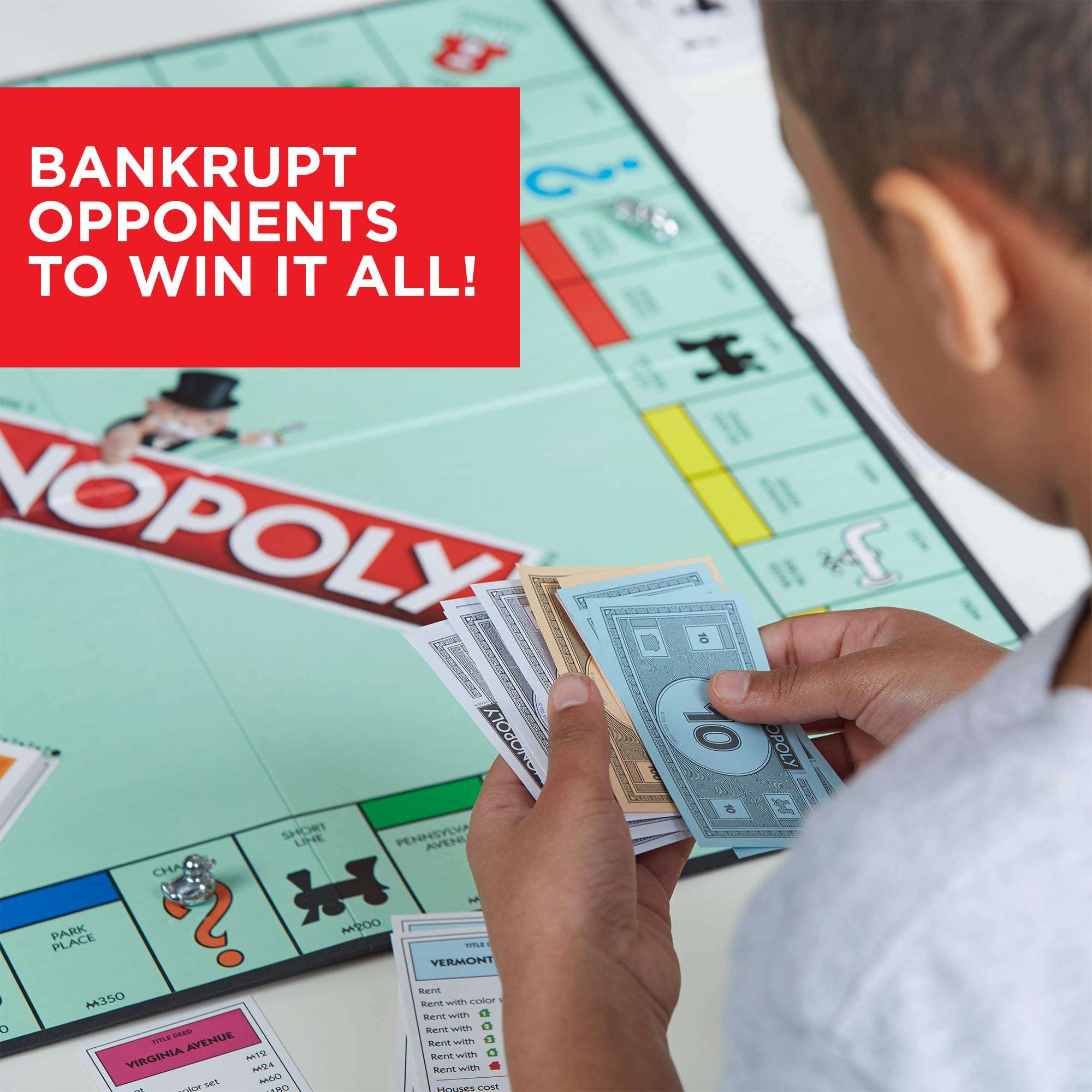 Monopoly Game, Family Board Games for 2 to 6 Players & Kids Ages 8 and Up, Includes 8 Tokens (Token Vote Edition) - Image 5