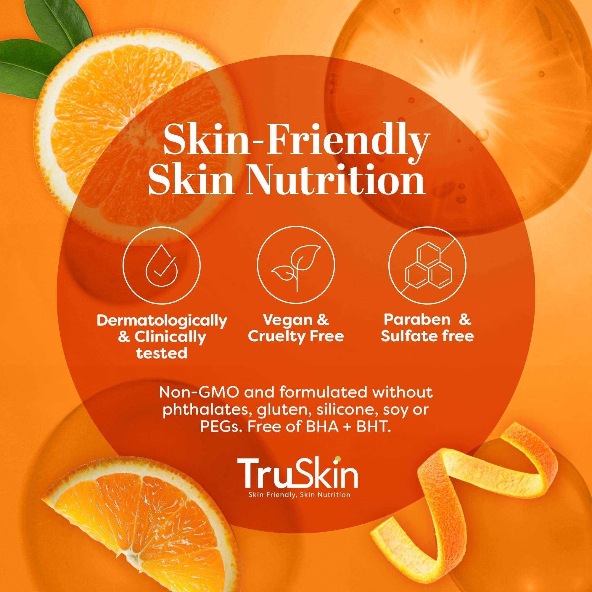 TruSkin Vitamin C Serum For Face – Anti Aging Face Serum with Vitamin C, Hyaluronic Acid, Vitamin E – Brightening Formula – Improve Appearance of Dark Spots, Tone, Fine Lines & Wrinkles, 2 Fl Oz - Image 7