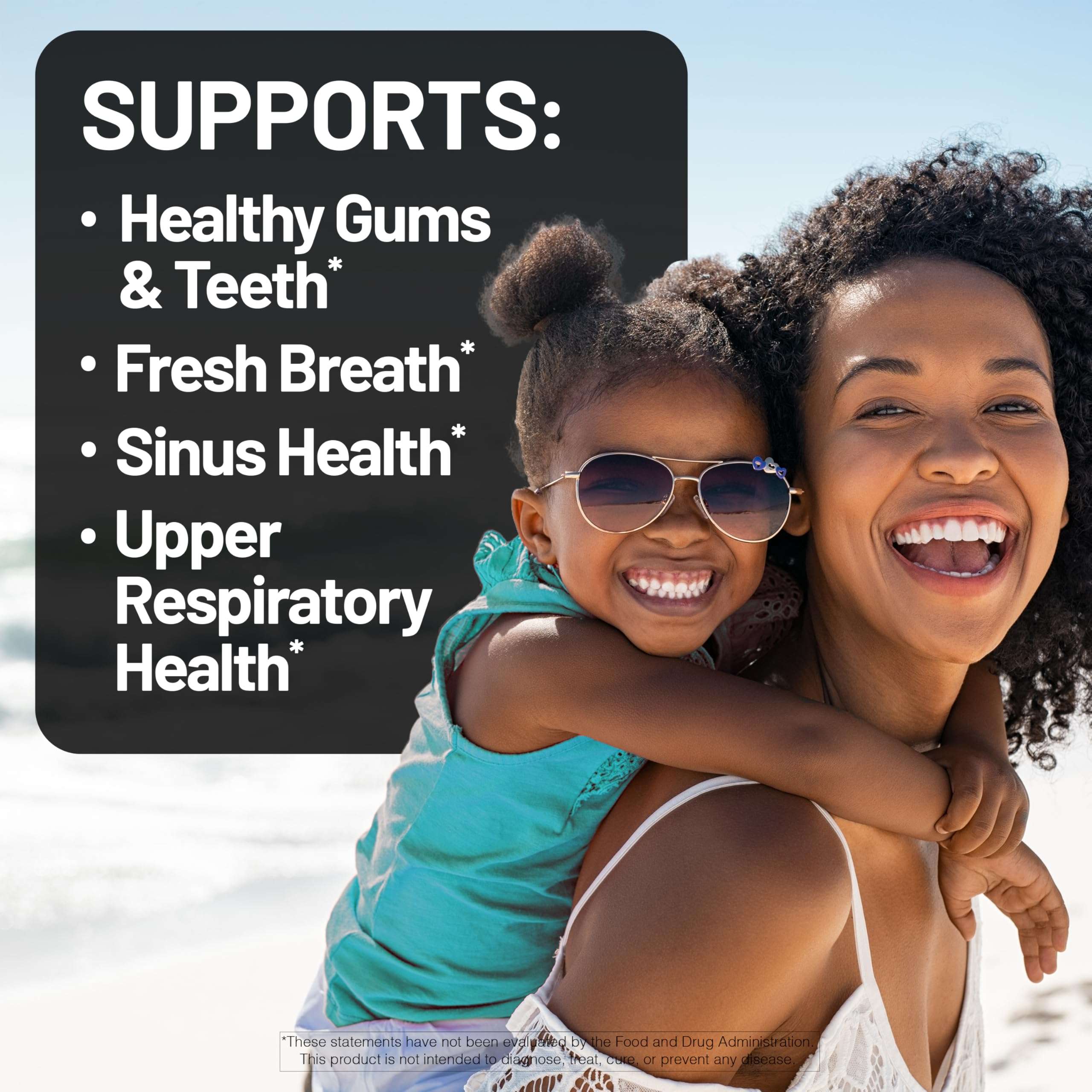NatureWise Oral Probiotics for Teeth and Gums + Fresh Breath* - Chewable Sugar-Free Mint Tablet - Lactobacillus reuteri Chewable - Oral Health Probiotics For Kids & Adults - 50 Count[50-Day Supply] - Image 2