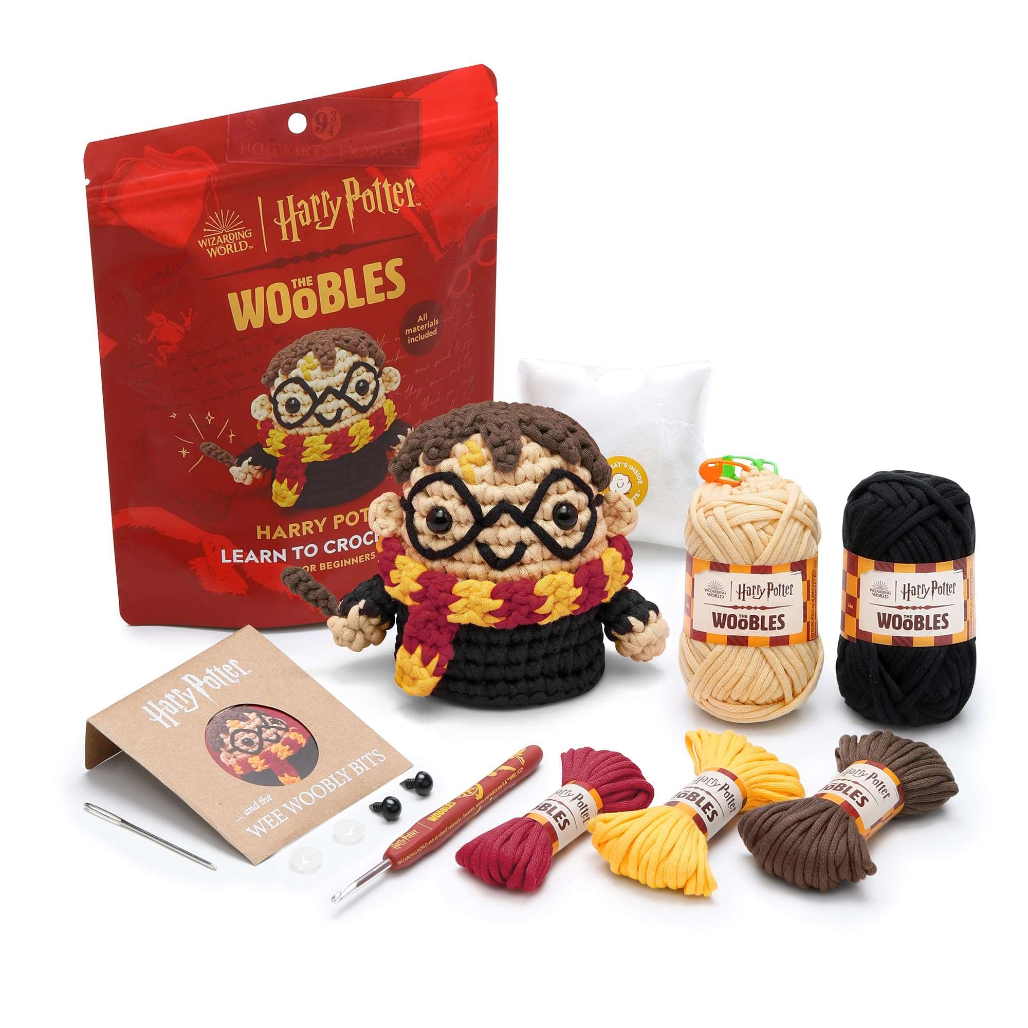 The Woobles Beginners Crochet Kit with Easy Peasy Yarn as seen on Shark Tank - with Step-by-Step Video Tutorials - Harry Potter - Image 1