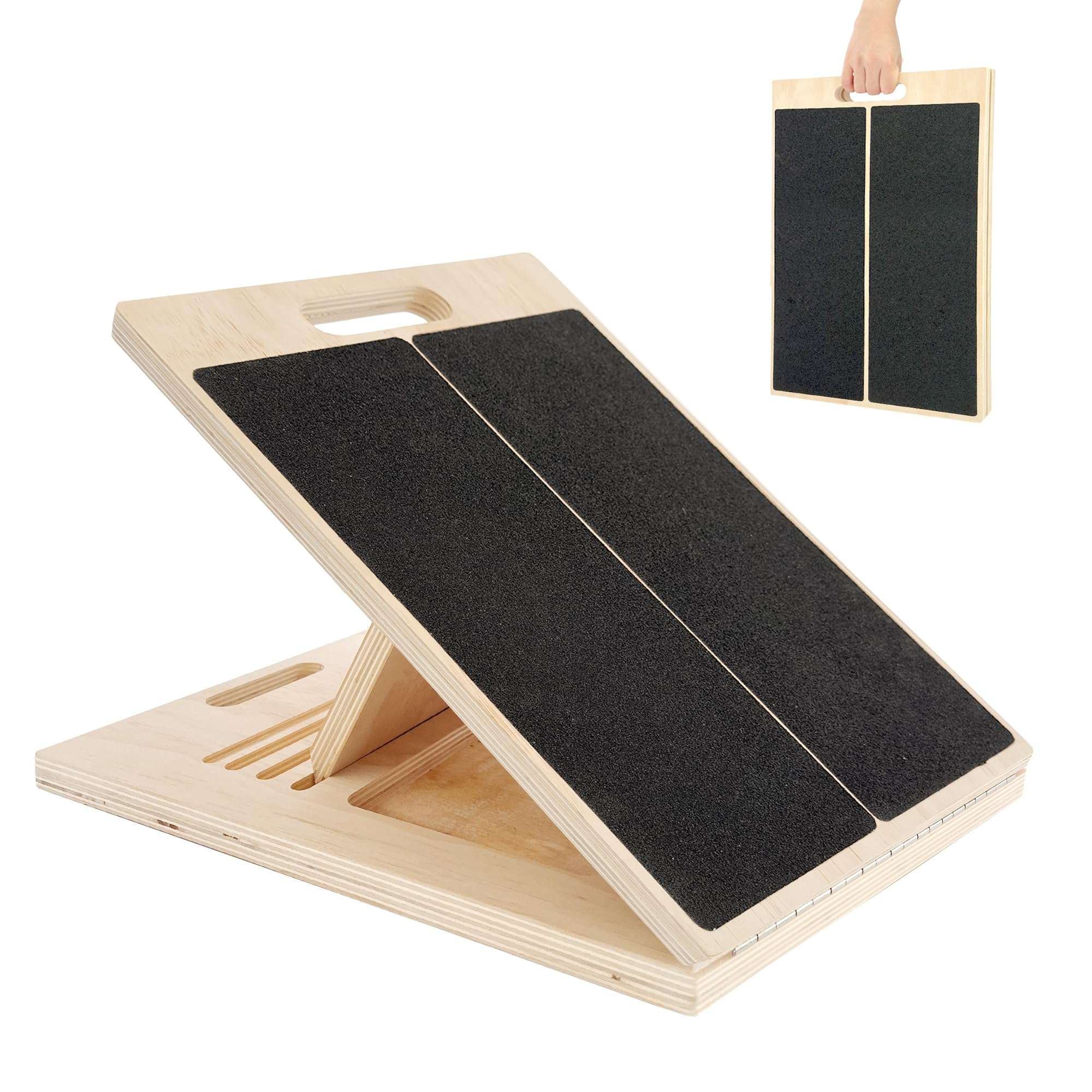 OiZenhio Portable Slant Board for Calf Stretching Squats Calf Stretcher Physical Therapy Equipment Adjustable Incline Board for Knees Ankle Heel Feet Leg - Image 1