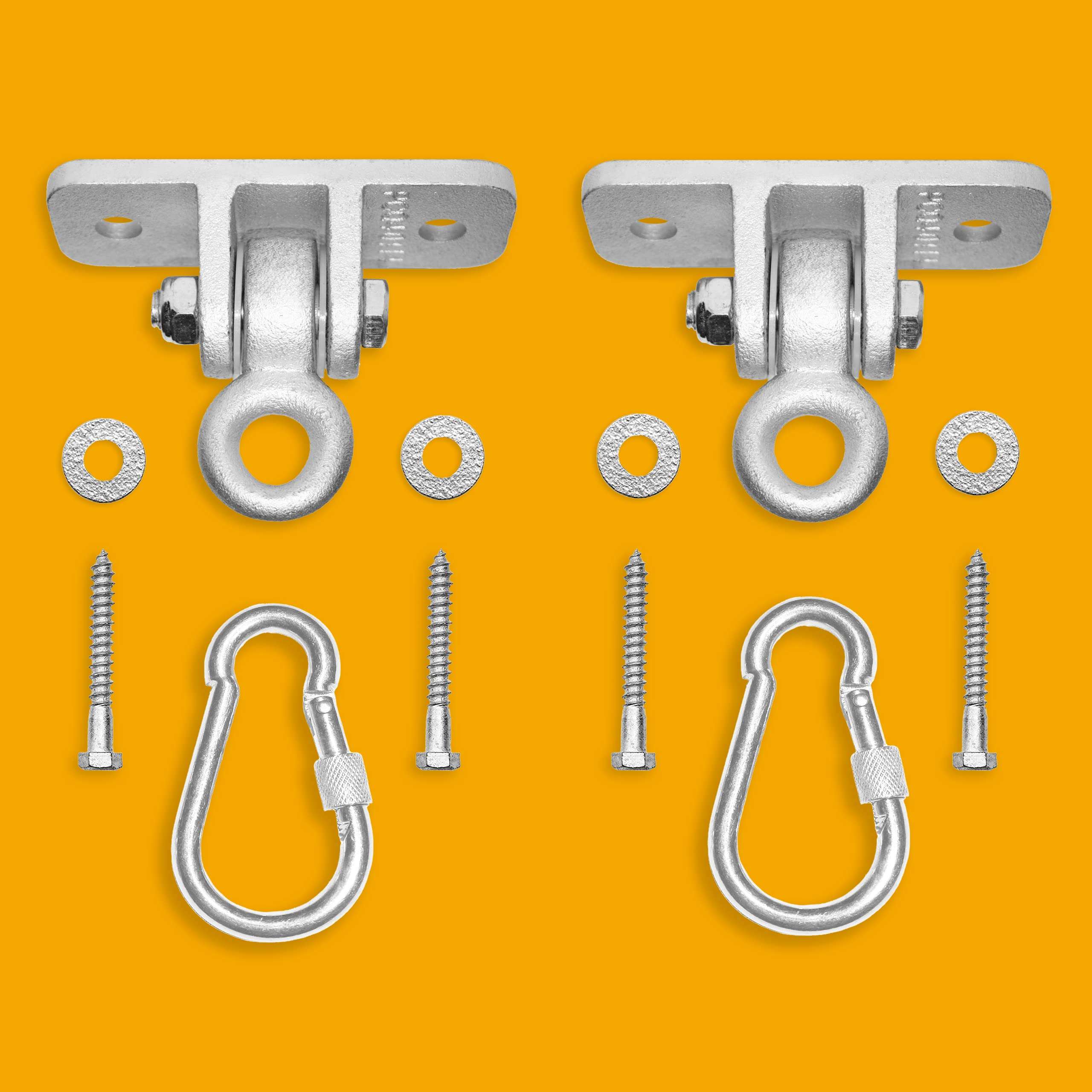 Jungle Gym Kingdom Swing Set Hangers - 2 Heavy Duty Brackets with Locking Snap Hooks for Porch, Patio, Playground - Indoor/Outdoor Hardware & Accessories - Image 8