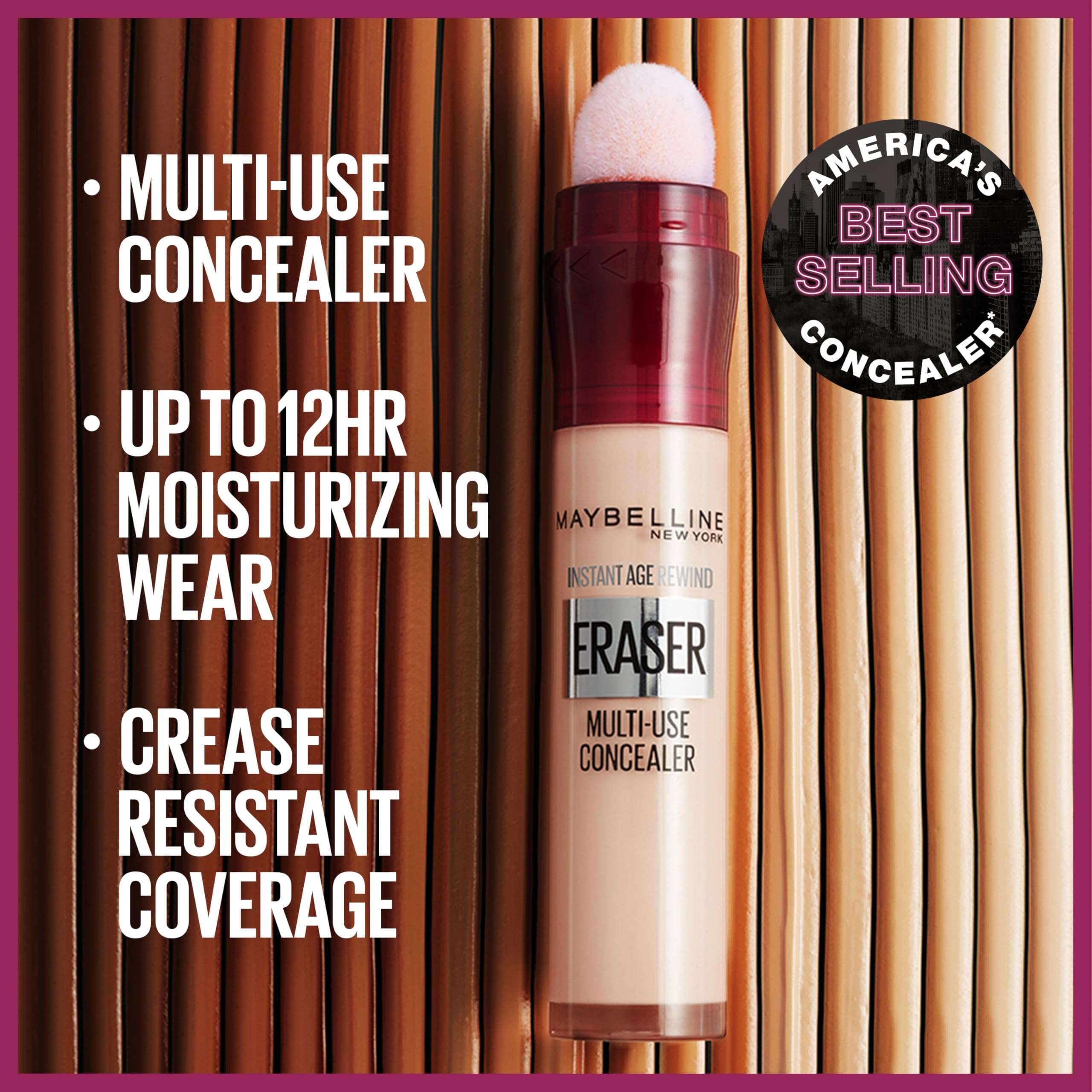 Maybelline Instant Age Rewind Instant Eraser Multi-Use Concealer, Crease-Resistant Coverage, Up to 12HR Moisturizing Wear, 143, 1 Count - Image 4