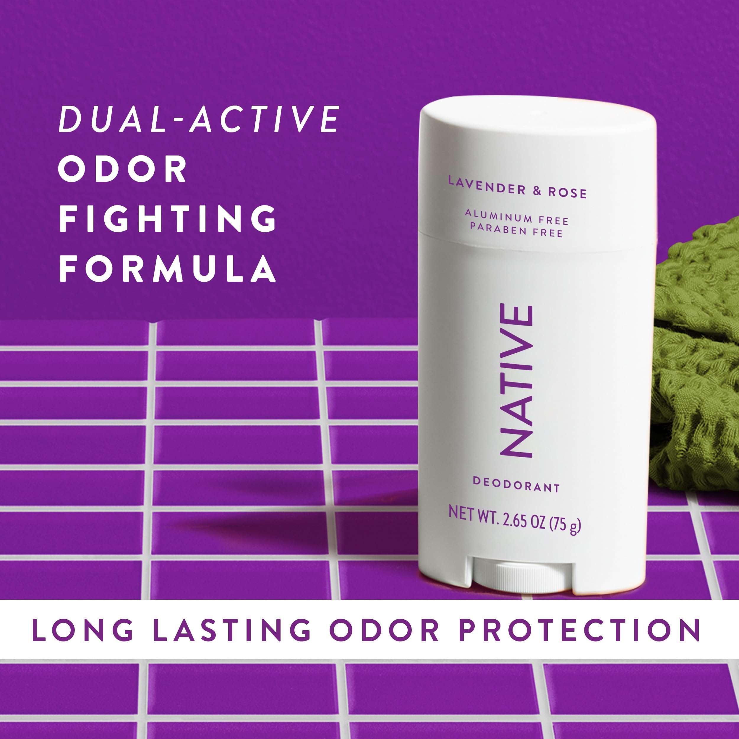 Native Aluminum-Free Clean Deodorant with Natural Derived Ingredients, 72HR odor control | Deodorant for Women and Men, With Baking Soda, Coconut Oil, Shea Butter | Lavender & Rose - Image 7
