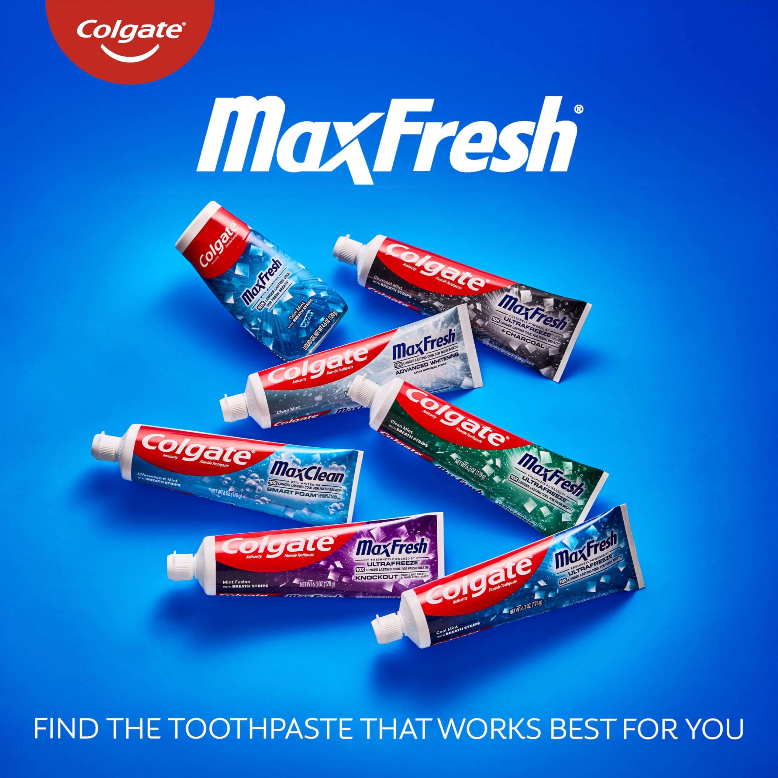 Colgate MaxFresh Clean Mint Toothpaste, 6.3 oz - Image 8
