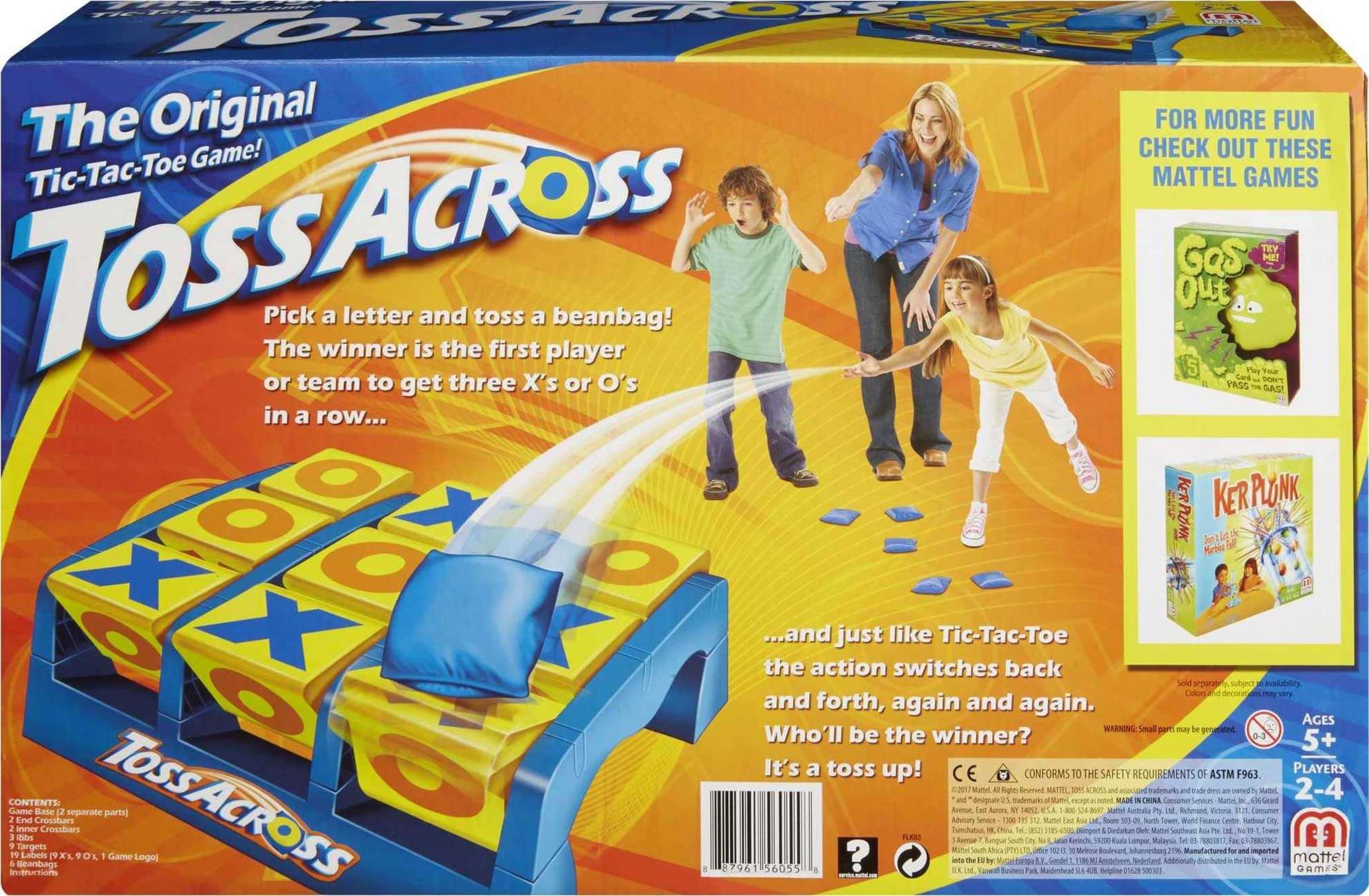 Mattel Games Toss Across Kids Outdoor Game, Bean Bag Throw for Camping & Family Nights, Get 3-in-a-Row for 2 to 4 Players - Image 4