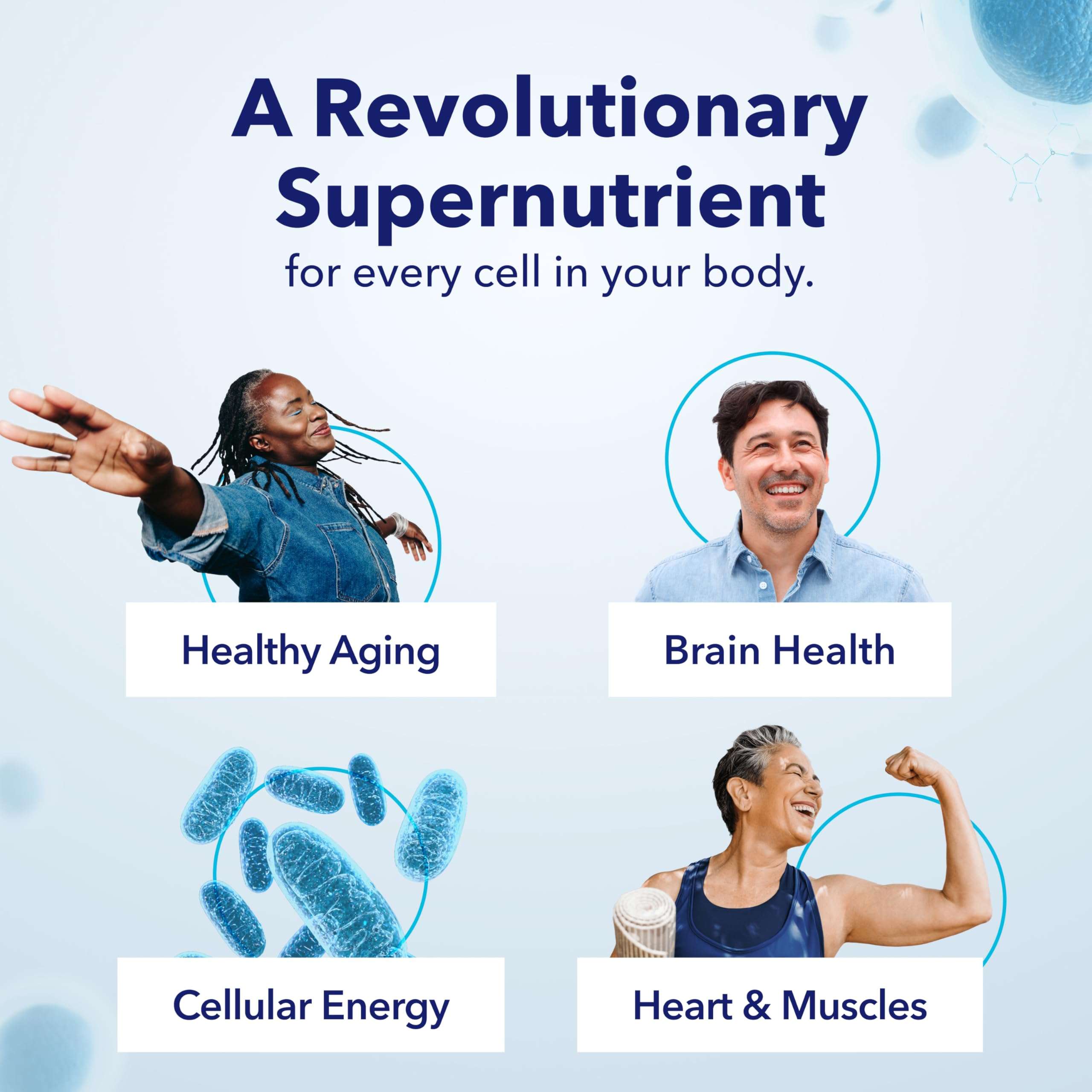 TRU NIAGEN Patented NAD Supplement for Anti Aging and Cell Regeneration, 300mg Niagen, 30 Servings | Supports Cellular Energy, Brain, Muscle | Nicotinamide Riboside (NR) Take 1 Daily | 2 Bottles - Image 4