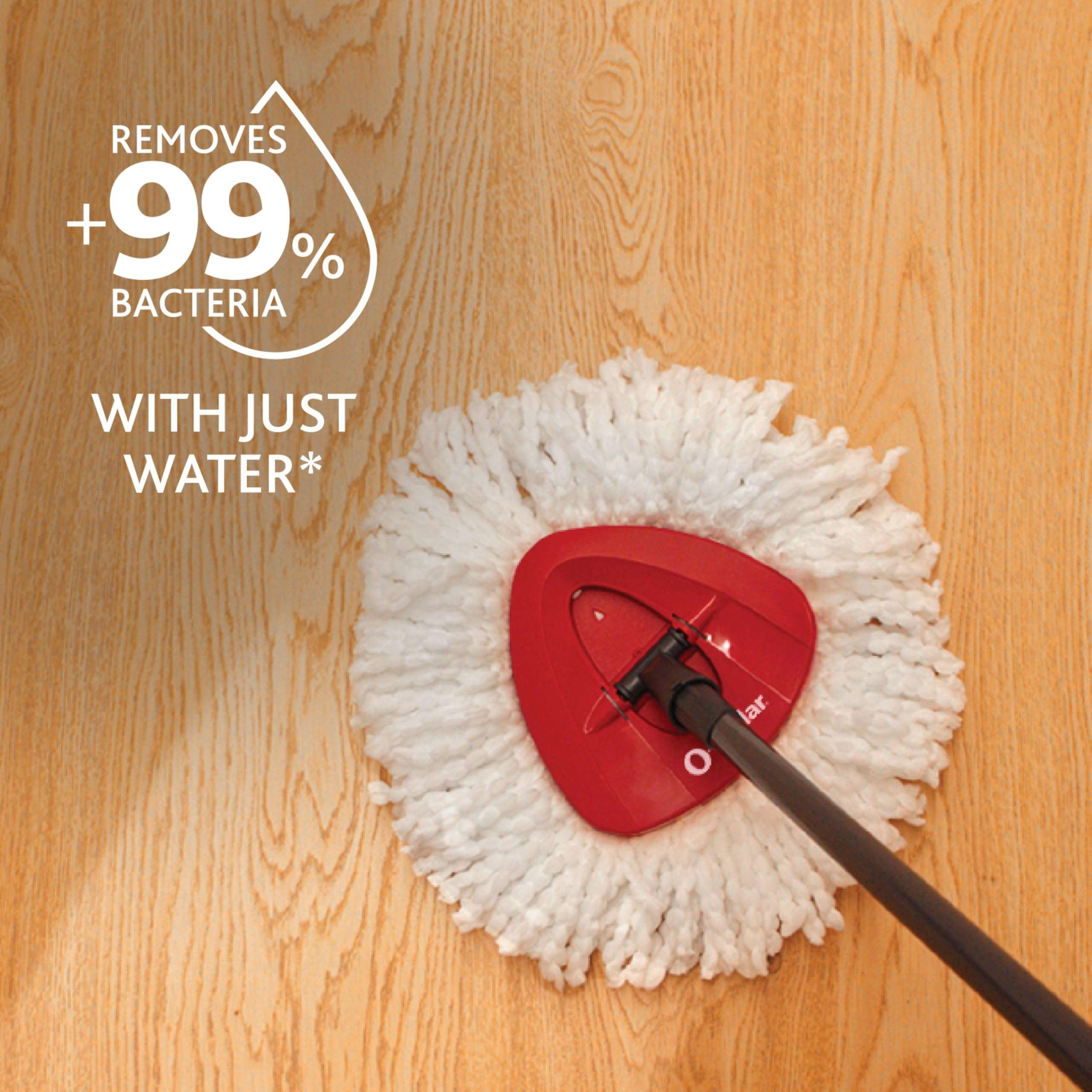 O-Cedar Easywring Microfiber Spin Mop & Bucket Floor Cleaning System with 4 Extra Refills - Image 7
