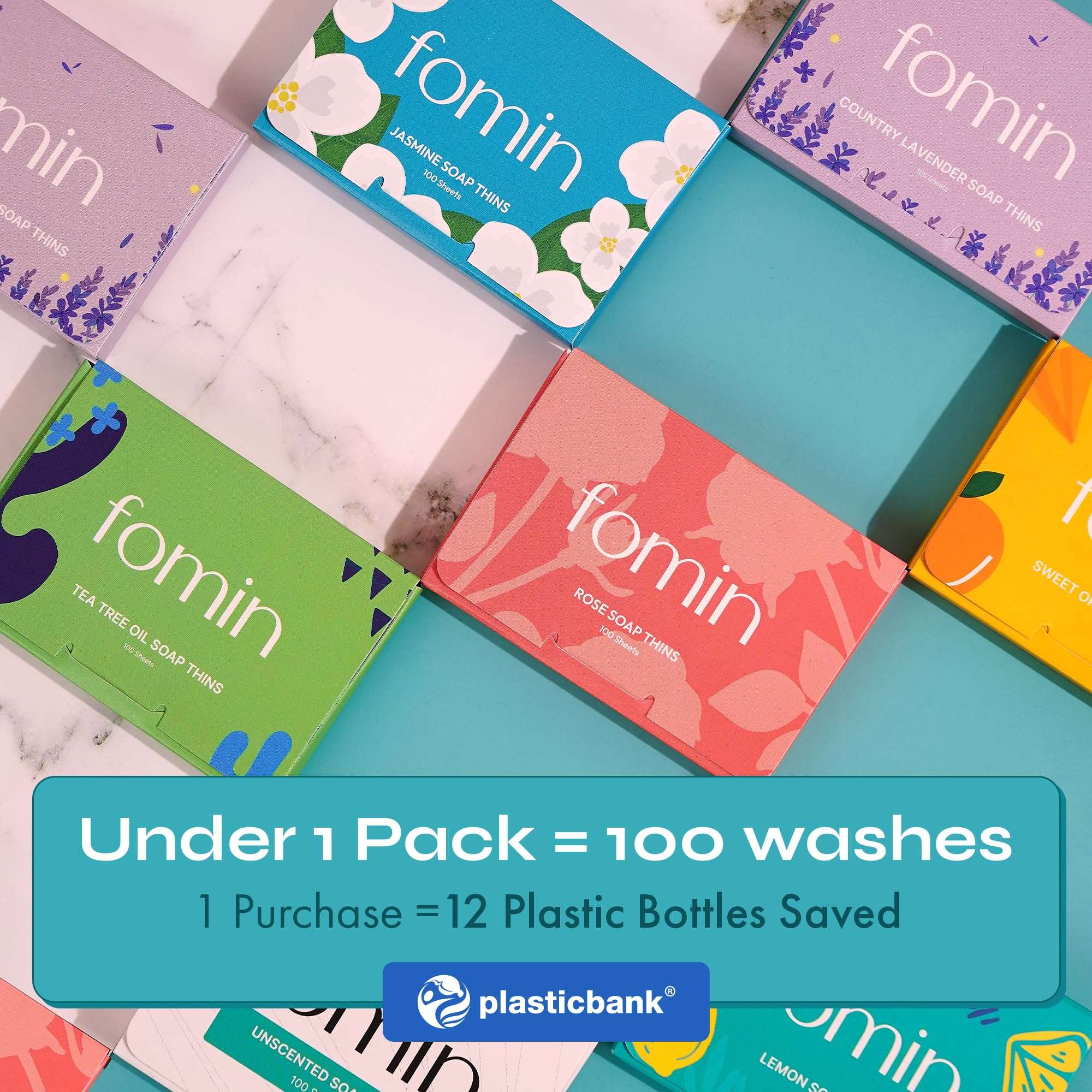 FOMIN - Antibacterial Paper Soap Sheets for Hand Washing - (300 Sheets) Lemon, Lavender, Unscented Travel Soap Sheets, Dissolvable Camping Mini Soap, Portable Hand Soap sheet - Image 6